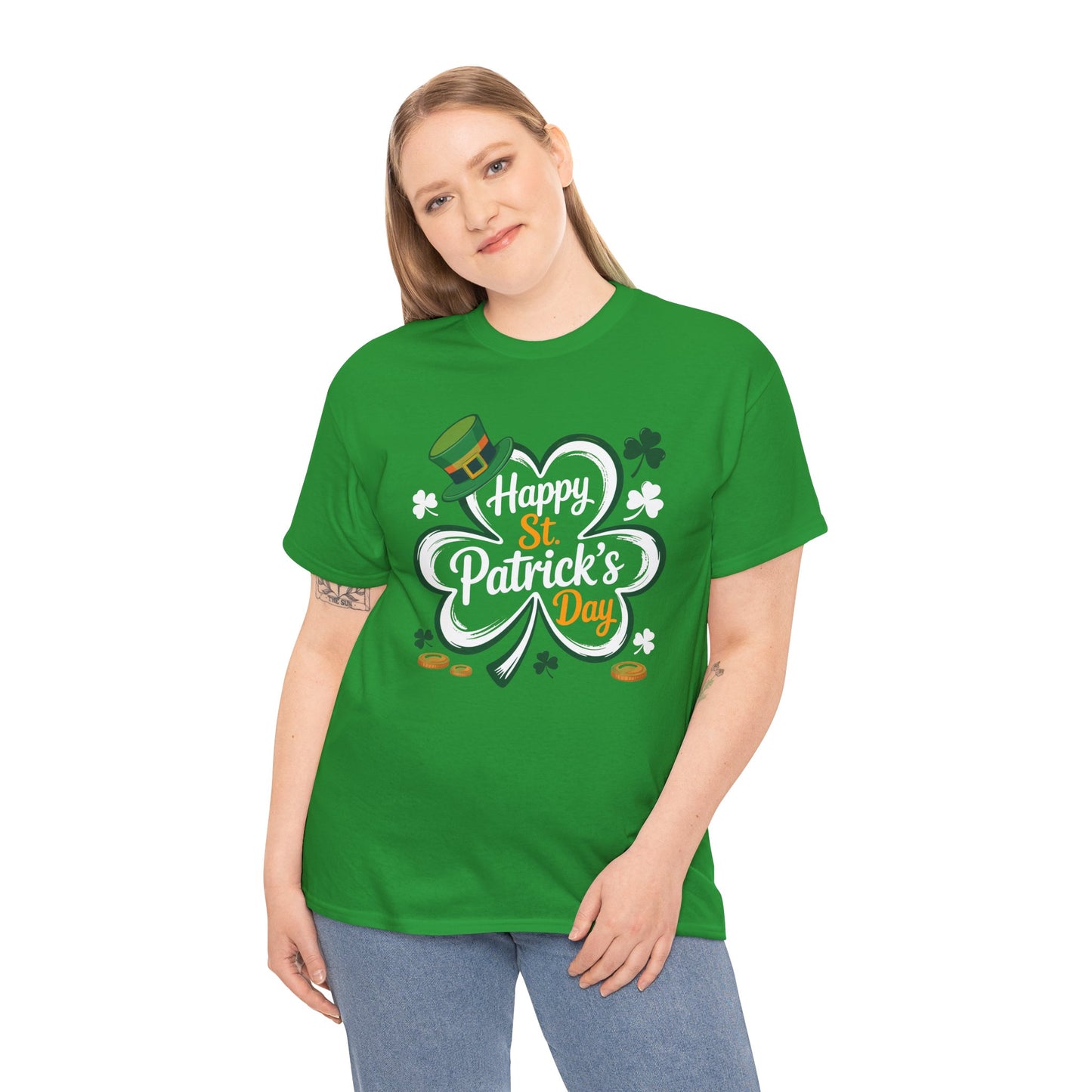 St. Patrick's Day Shamrock Tee — "Happy St. Patrick's Day" Graphic
