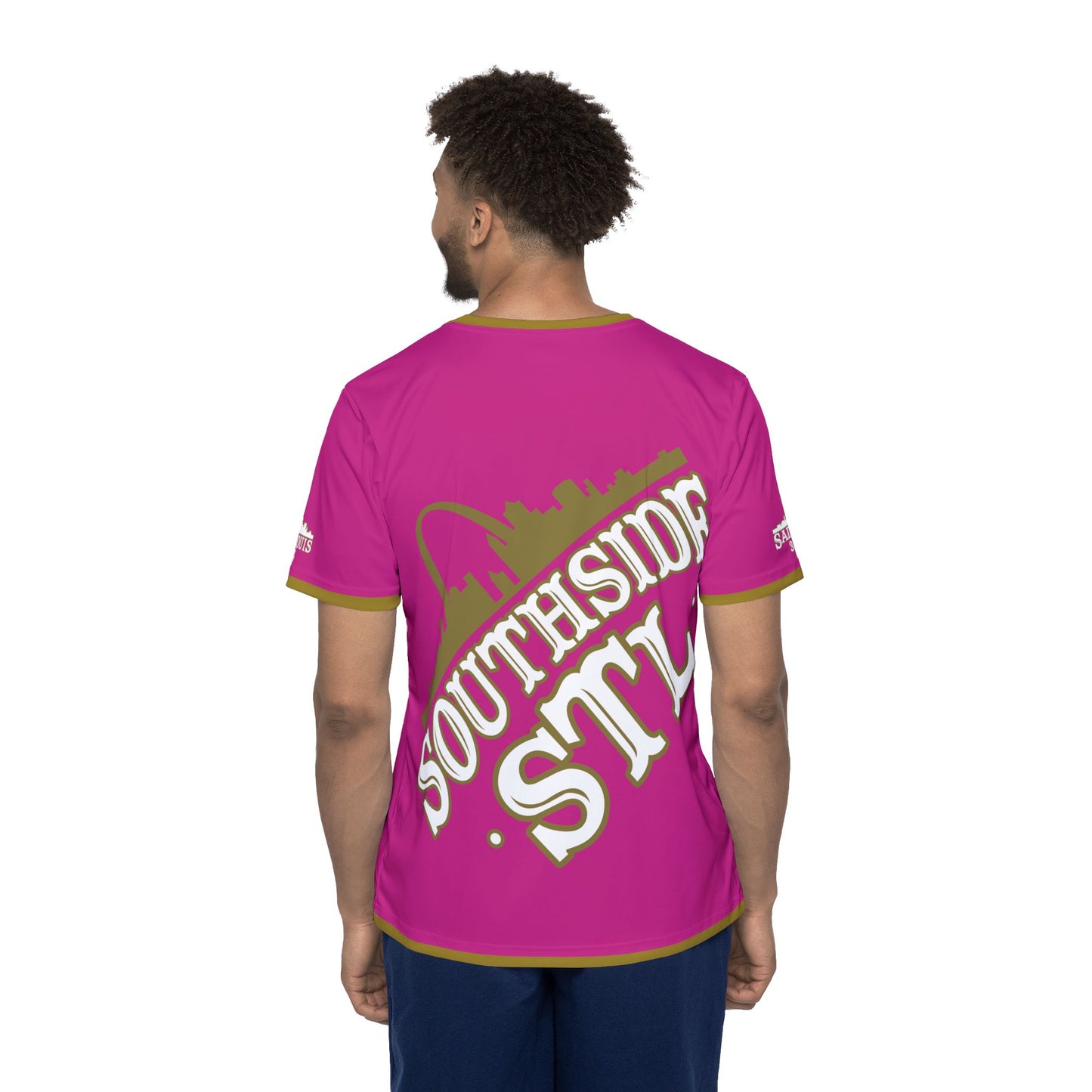 Southside STL All Over Print Sport Jersey (Pink)– Gold Skyline Edition