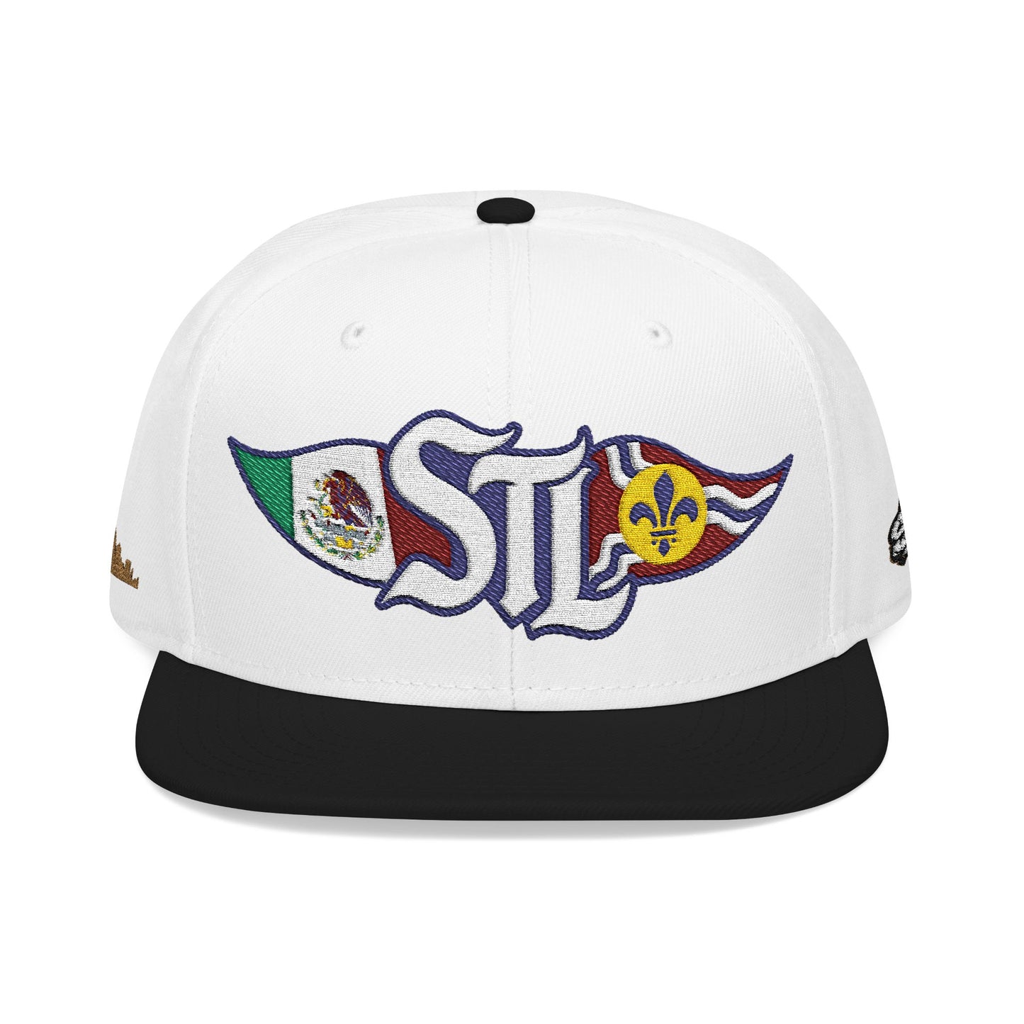 STL Logo Hat | Otto 125‑978 | Mexico Flag & St. Louis Flag | Embroidered Baseball Cap | Local Pride Apparel