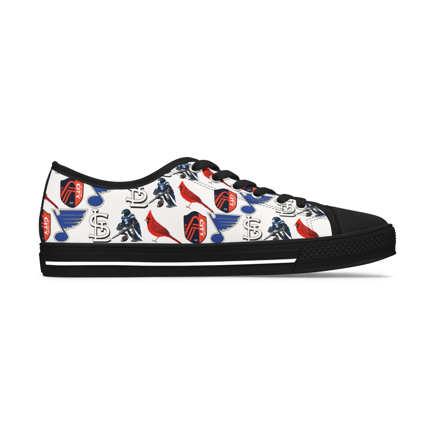 STL Sports Themed Women's Low Top Sneakers Printify