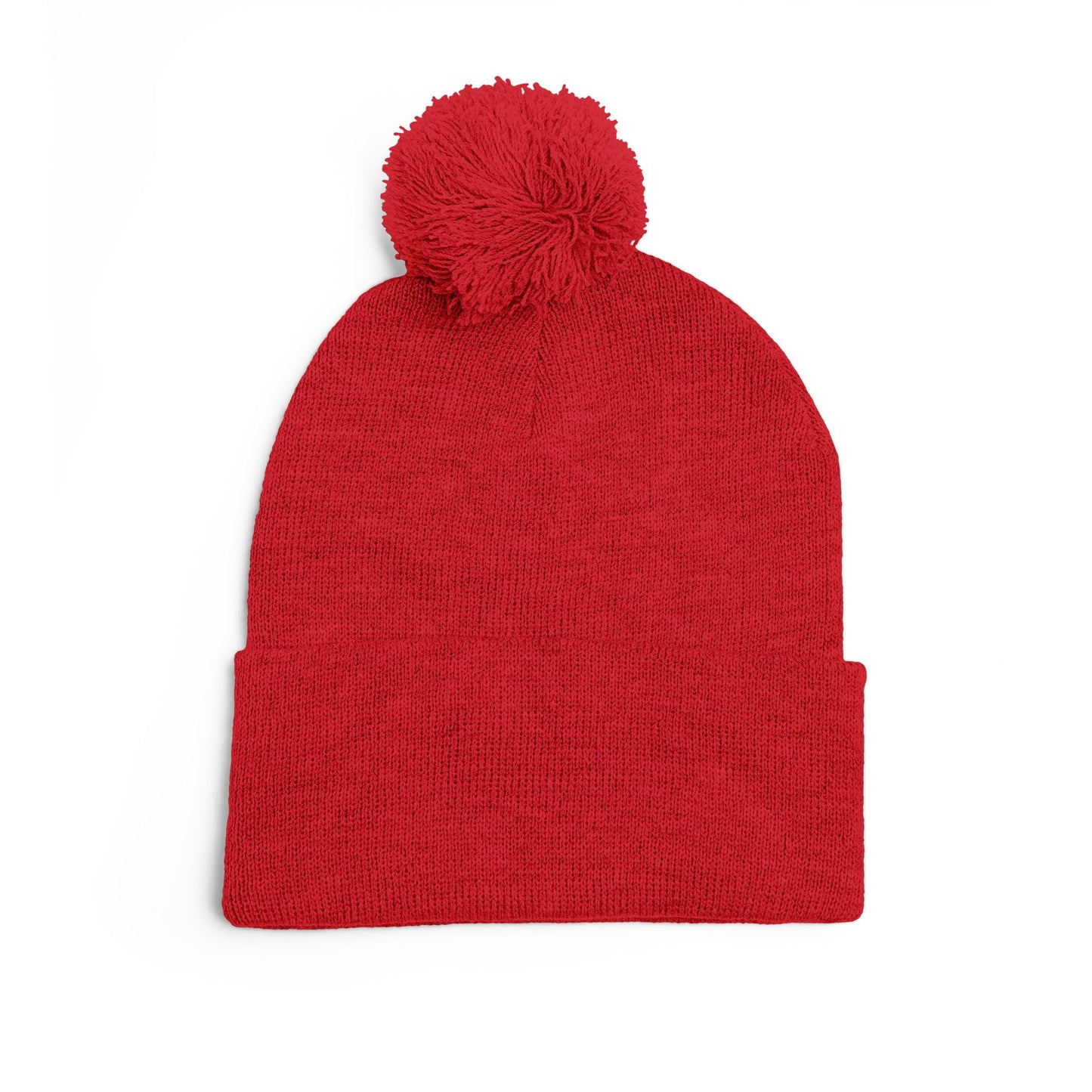 St. Louis Pom Pom Knit Cap — Embroidered Cuffed Beanie