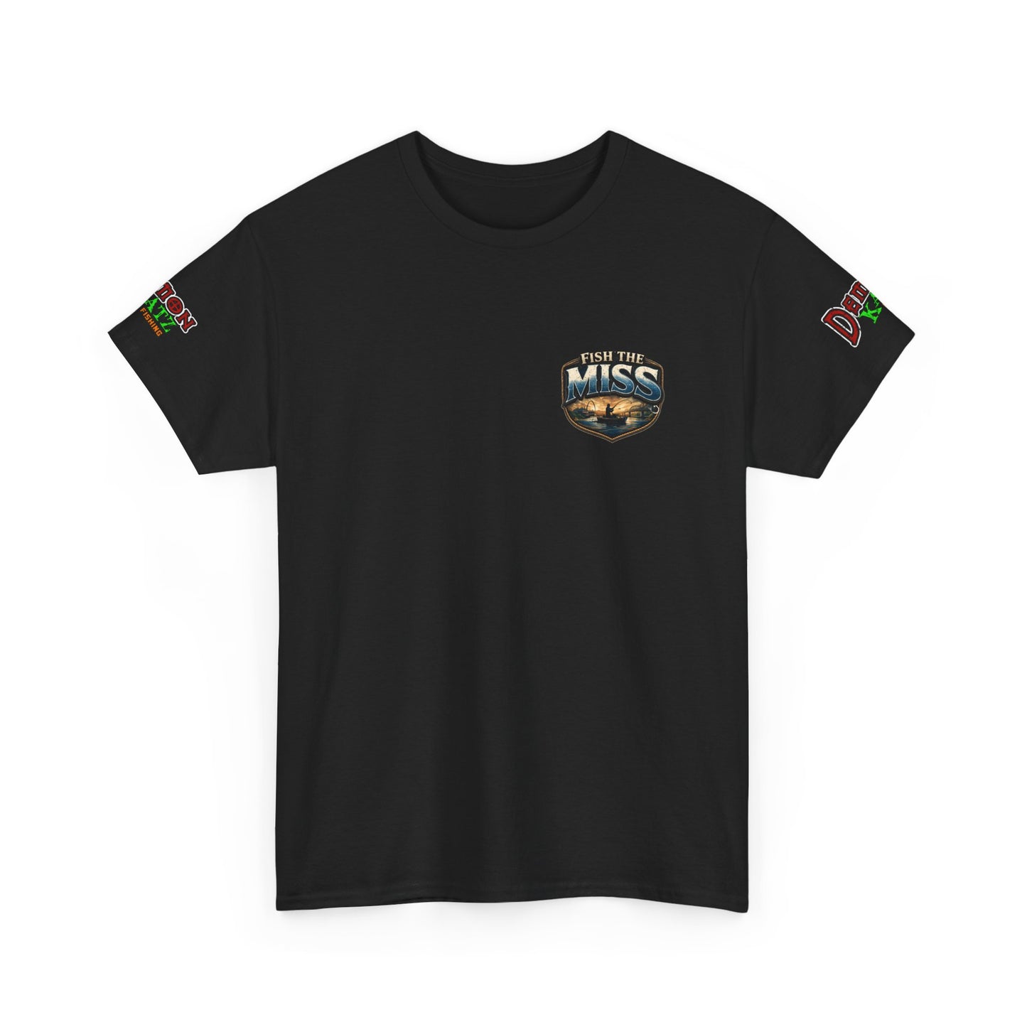 Fishing T‑Shirt - "Fish the Miss" Bass Fishing Graphic Tee (Front & Back Print)
