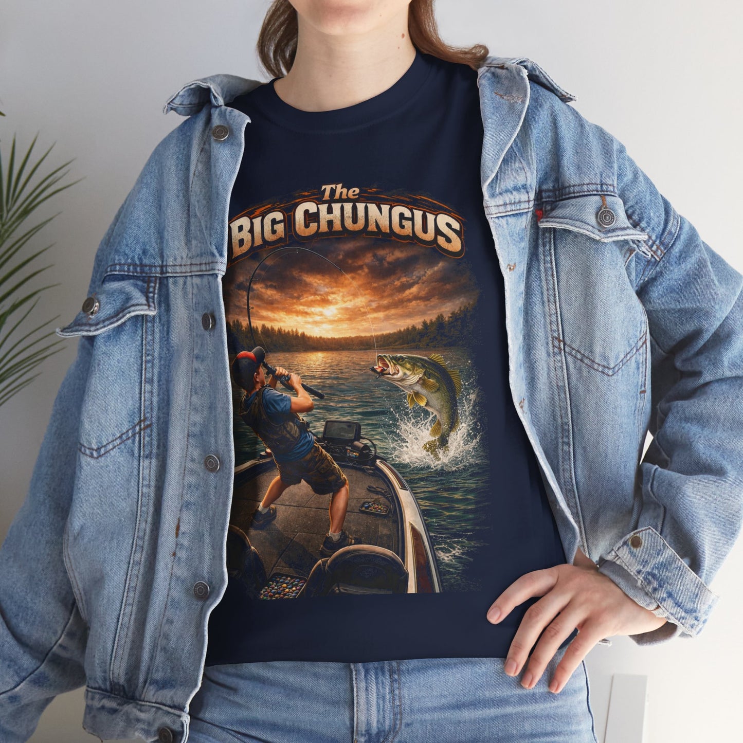 Big Chungus Fishing Tee — Funny Retro Fishing Graphic T‑Shirt
