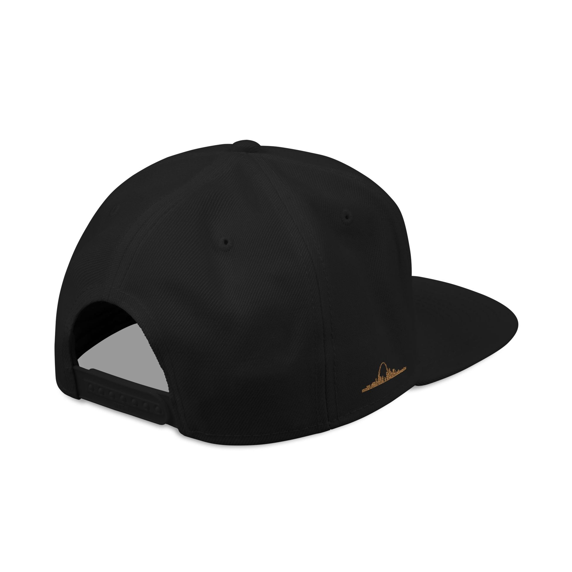 Embroidered Snapback Hat - Southside STL - White & Orange Lettering Printify