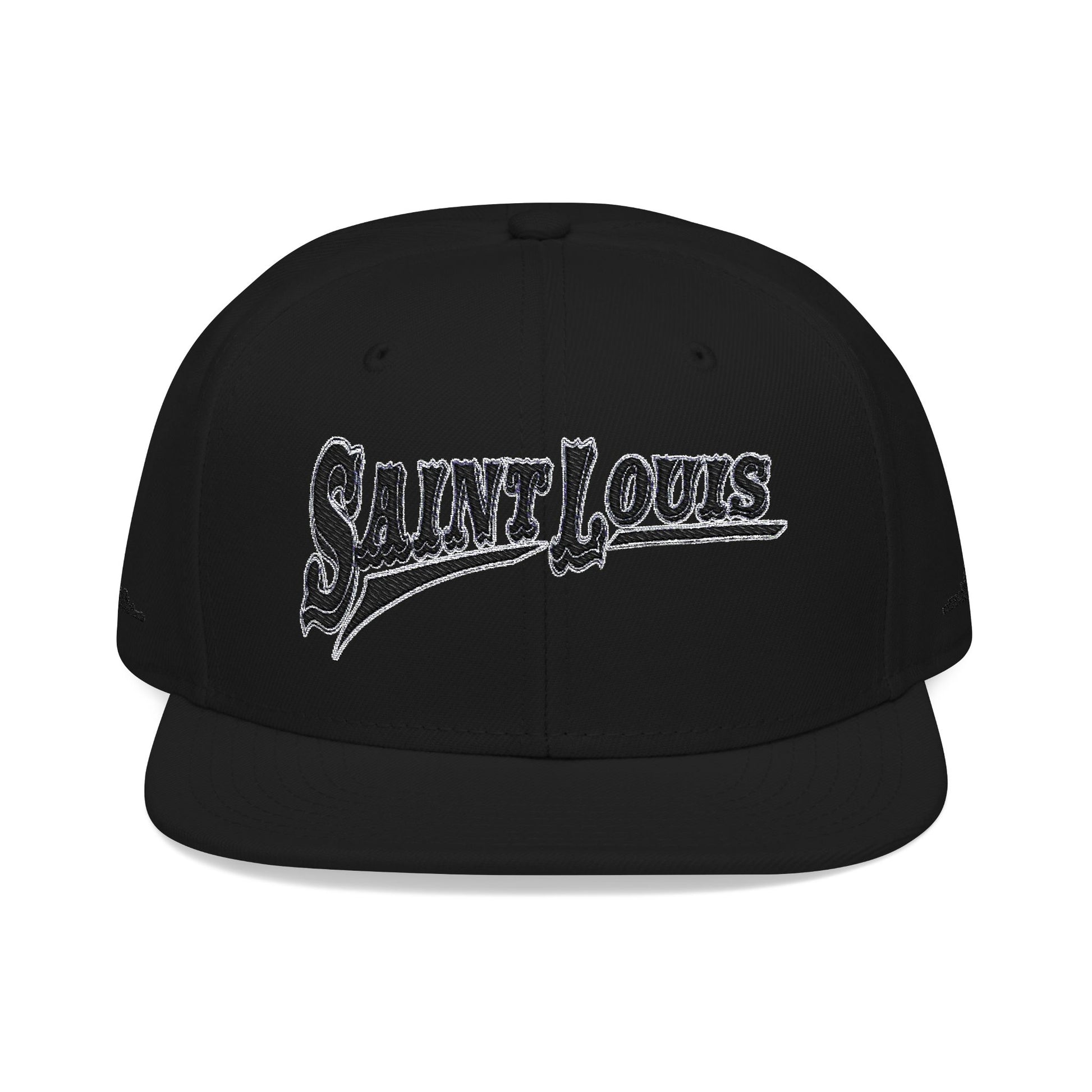 Saint Louis Flat Bill Snapback Cap with Skyline sides Printify