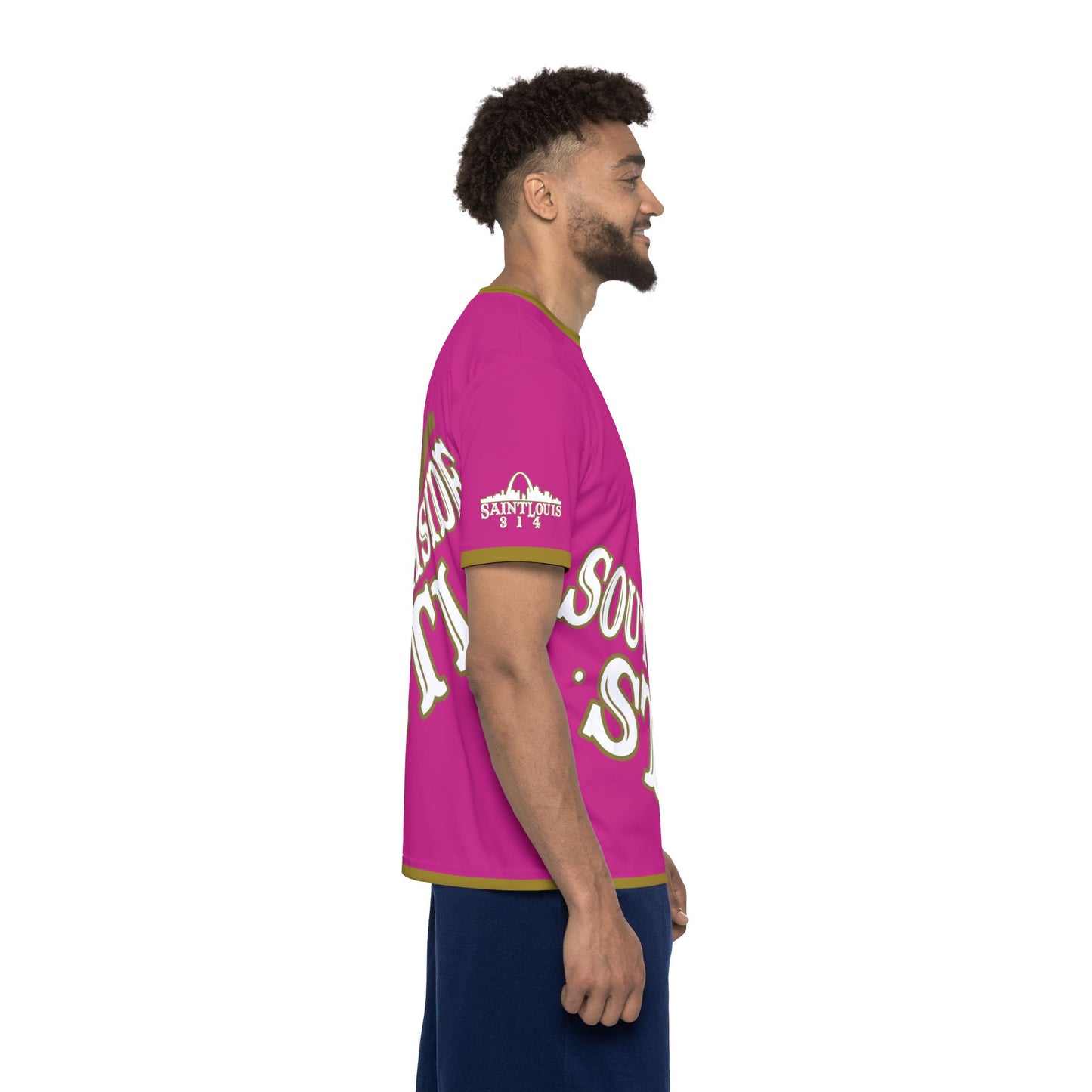 Southside STL All Over Print Sport Jersey (Pink)– Gold Skyline Edition