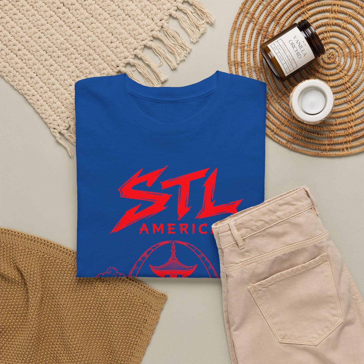 STL Americas Chinese Food T-Shirt — Retro Pagoda Graphic Tee