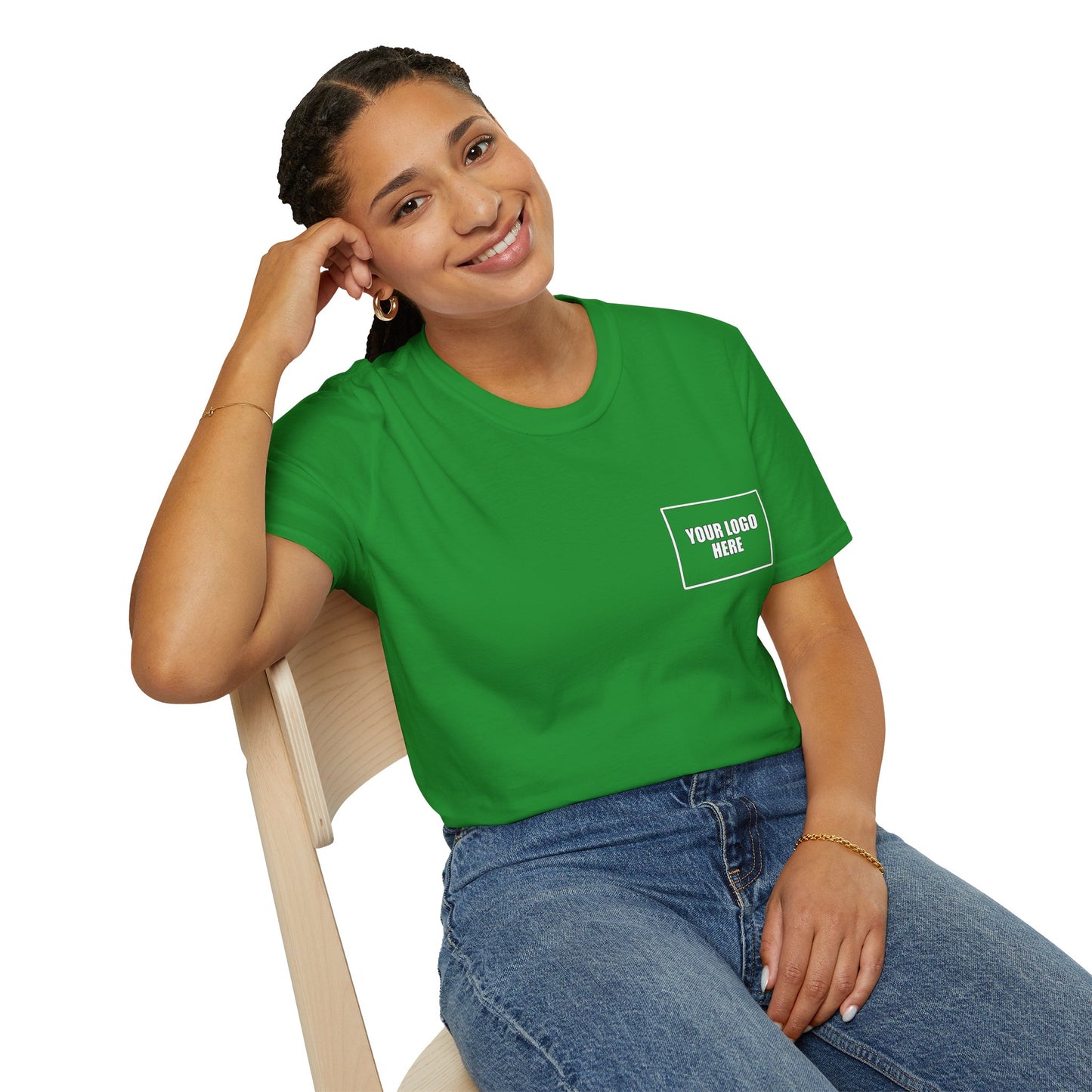 Custom Front Pocket Logo Work T-Shirt