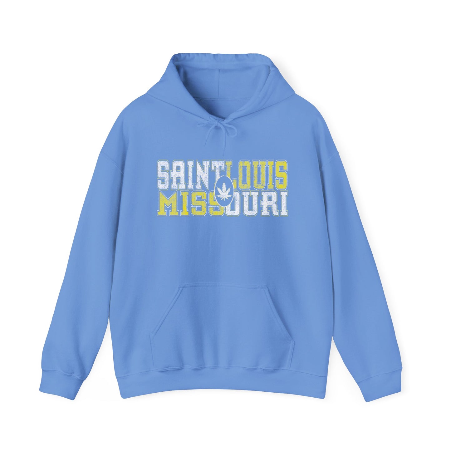 Saint Louis Missouri Hoodie – Retro Collegiate Design with Leaf Emblem