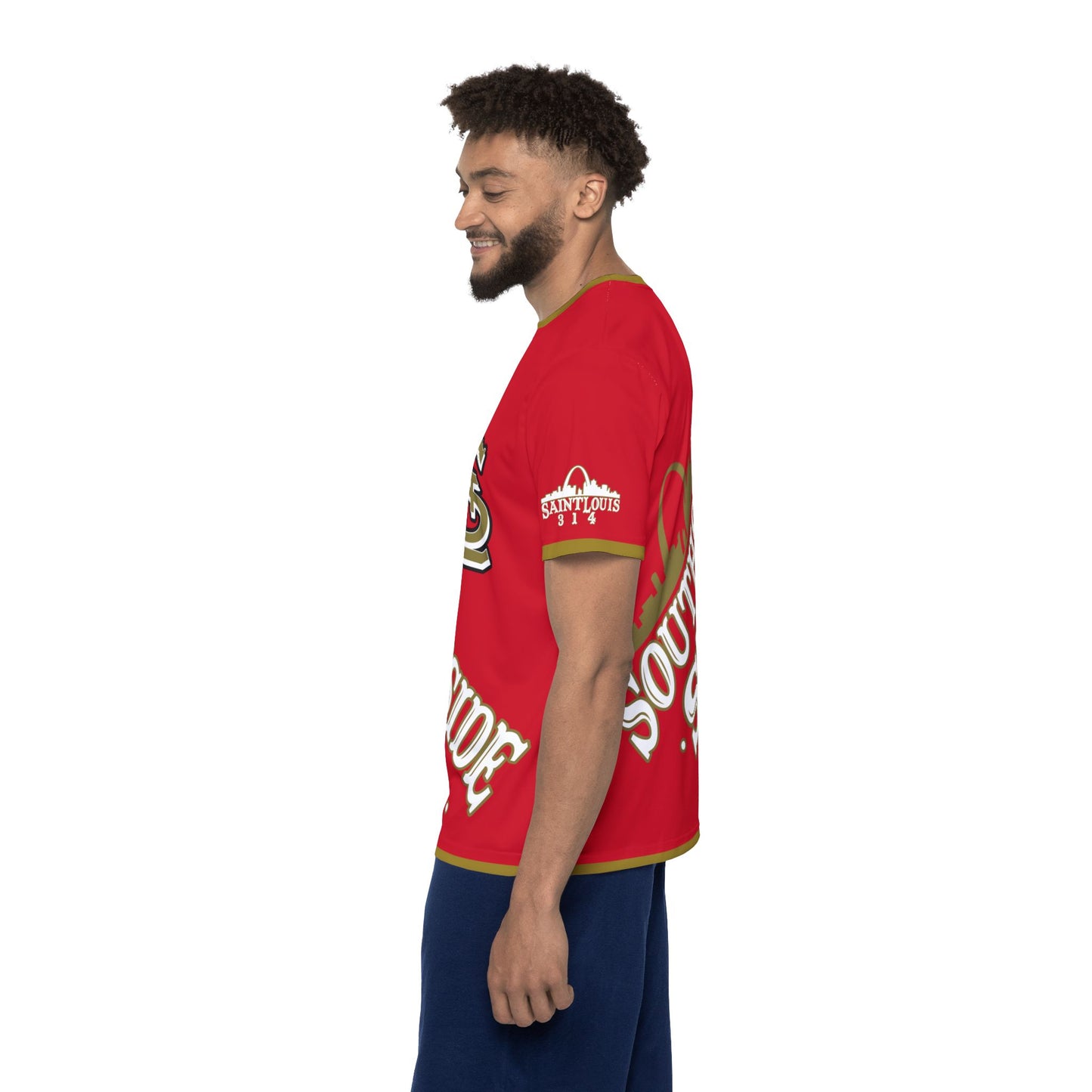 Southside STL All Over Print Sport Jersey (Red)– Gold Skyline Edition
