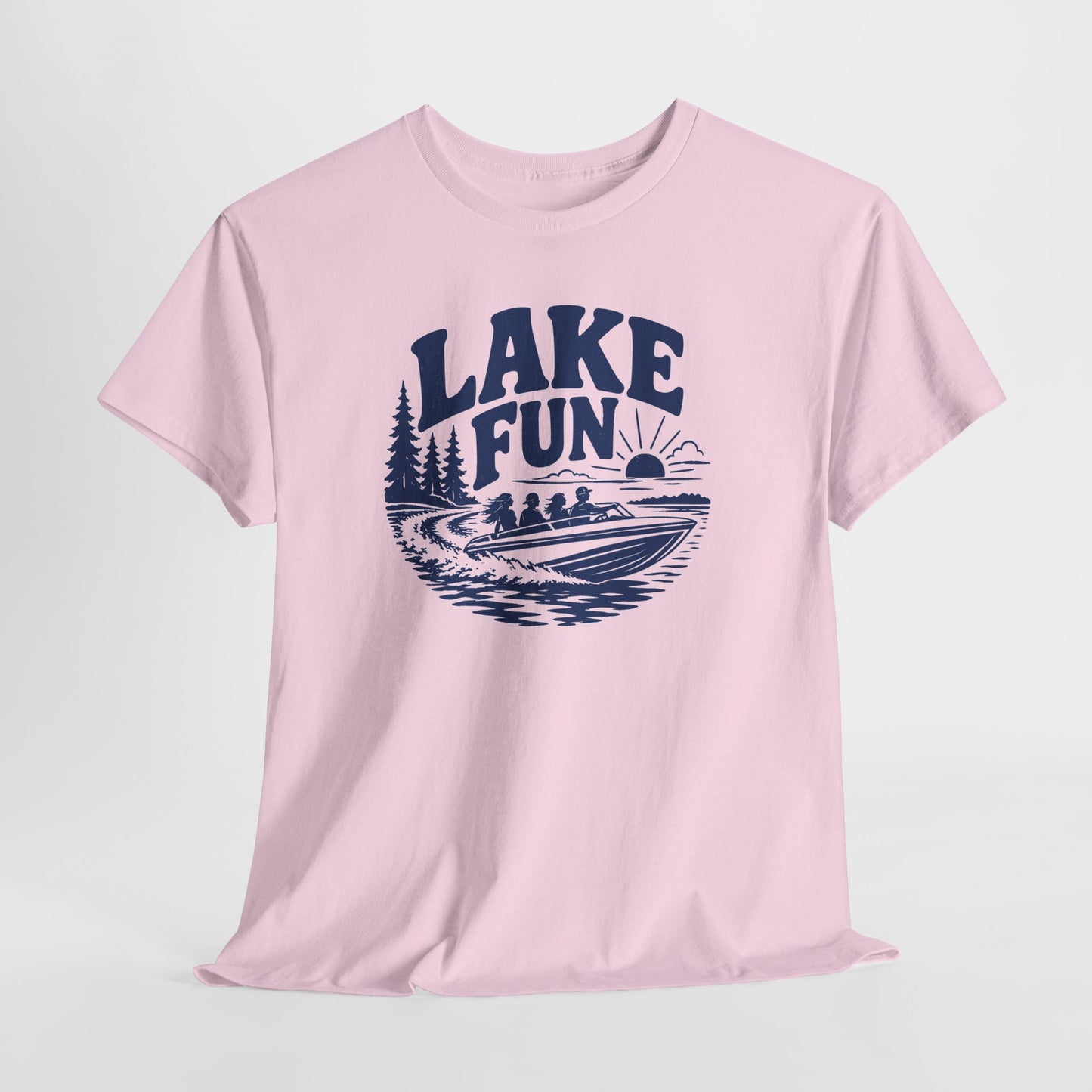 Lake Fun Boat T-Shirt — Vintage Lakeside Summer Tee