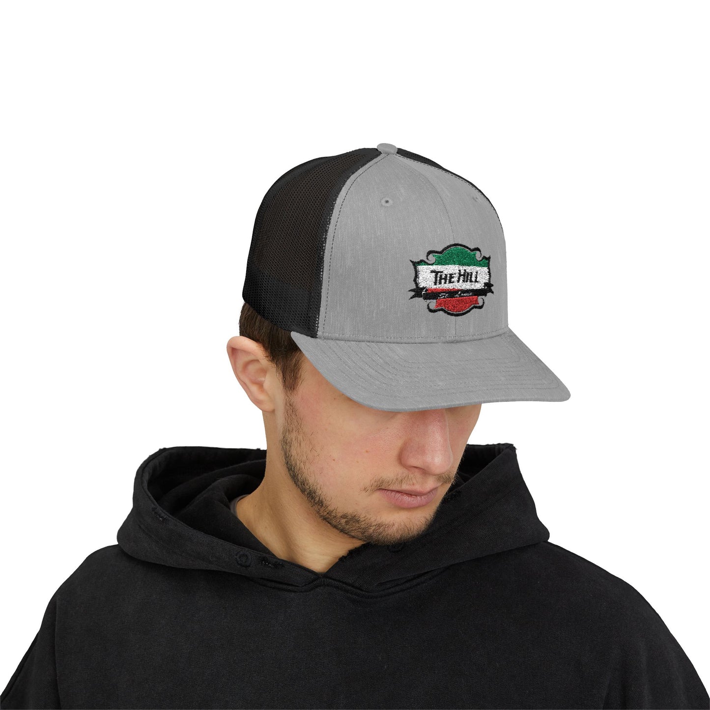 Trucker Cap The Hill St Louis Italian Fare Neighborhood Snapback Hat Printify
