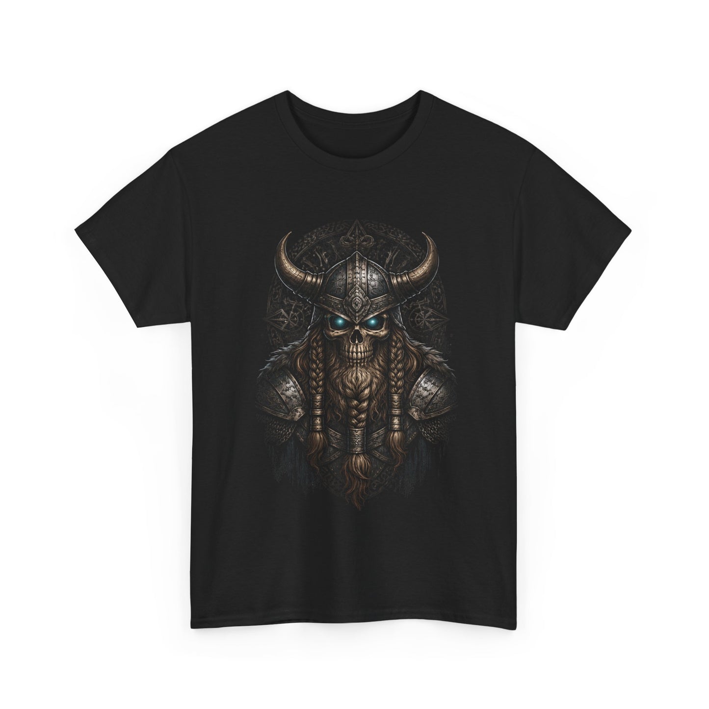 Viking Skull Warrior Tee — Norse Helmet Skull Graphic T-Shirt