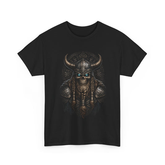 Viking Skull Warrior Tee — Norse Helmet Skull Graphic T-Shirt