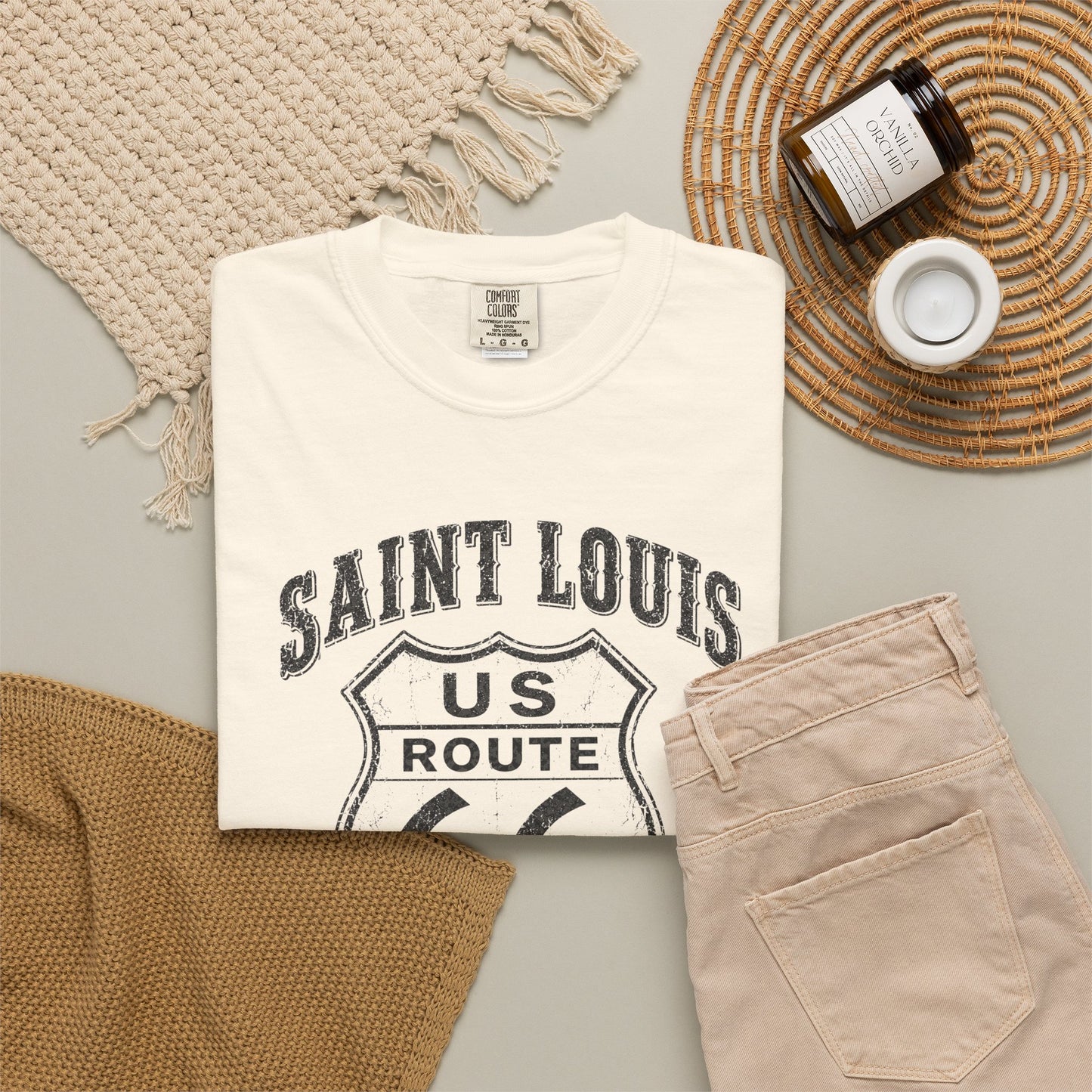 Route 66 Saint Louis Missouri T-Shirt — Vintage Road Trip Tee⚠️ Contains AI-generated models