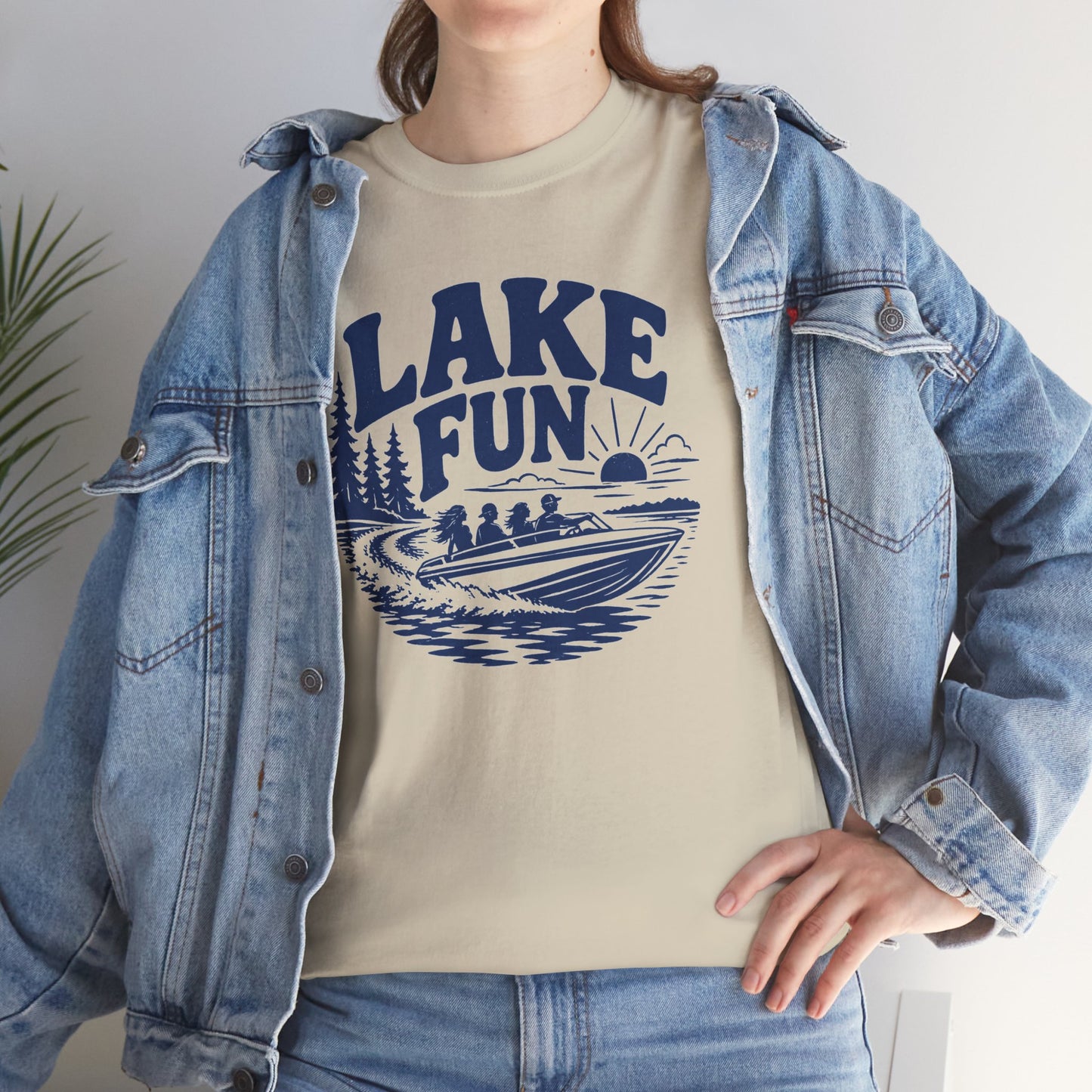Lake Fun Boat T-Shirt — Vintage Lakeside Summer Tee