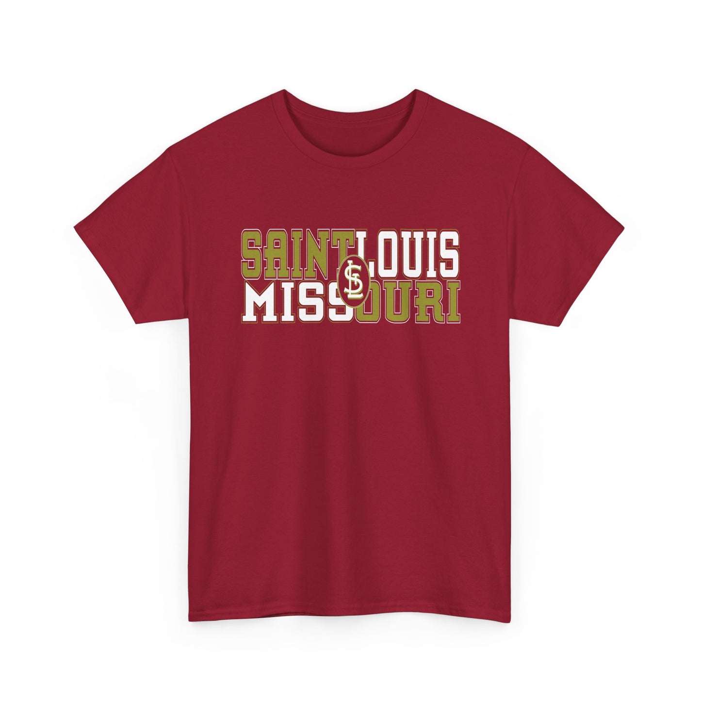 St Louis Missouri Gold & White Unisex Tee