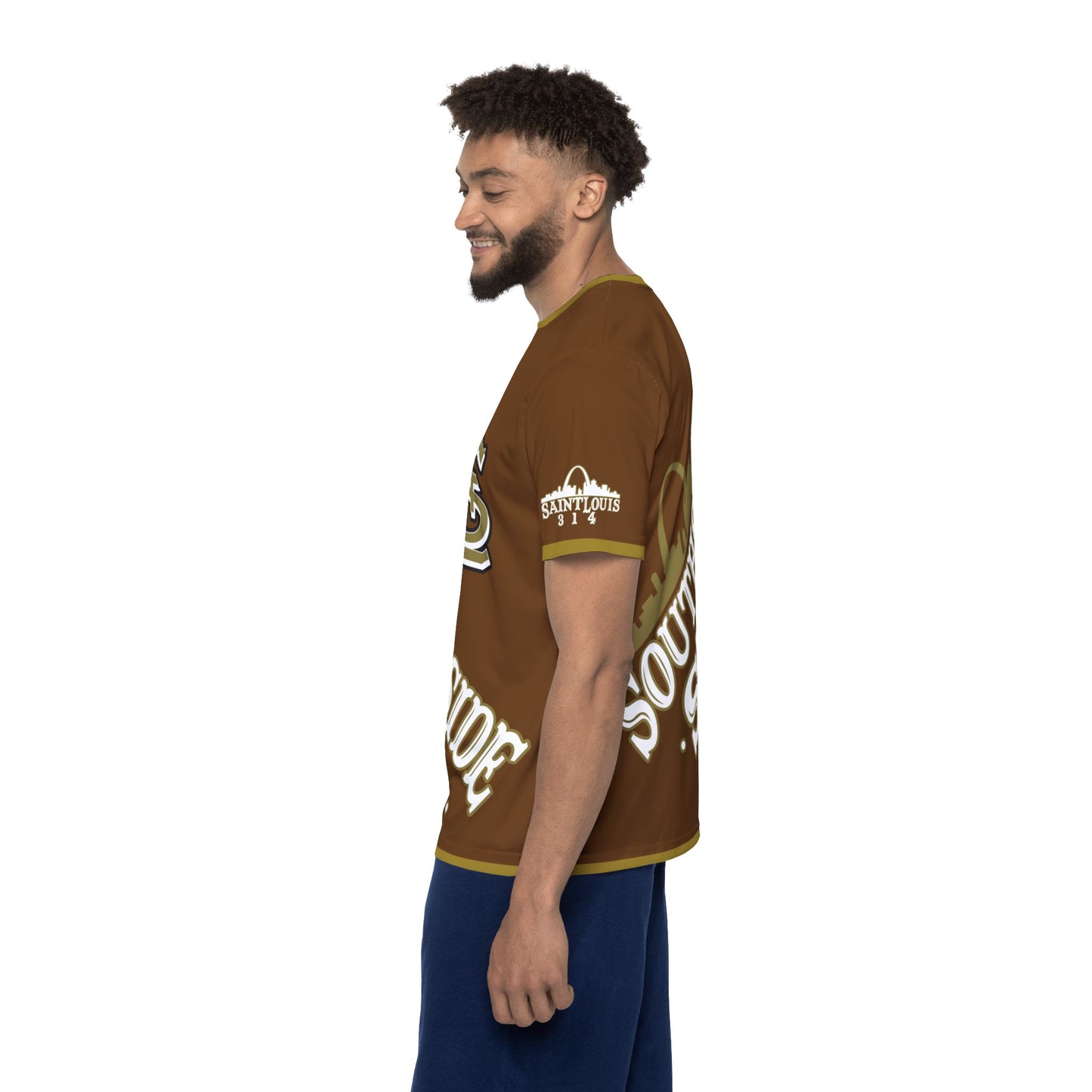 Southside STL All Over Print Sport Jersey(Brown) – Gold Skyline Edition