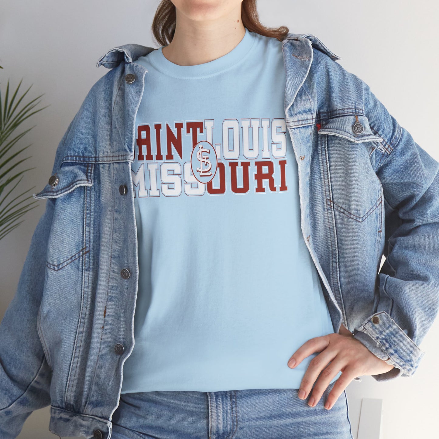 St Louis Missouri Unisex Tee in Red & White