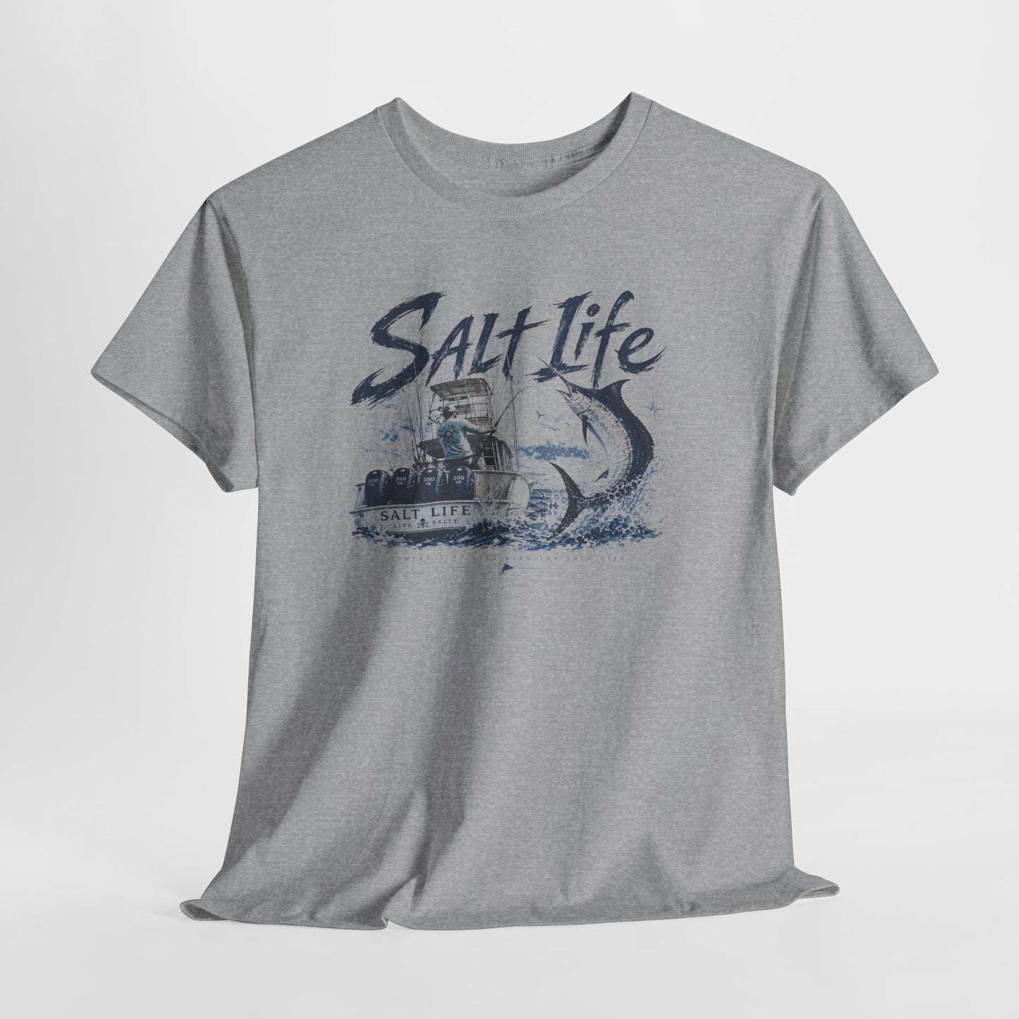 Salt Life Fishing Boat Graphic Tee – Coastal Ocean Lover T‑Shirt