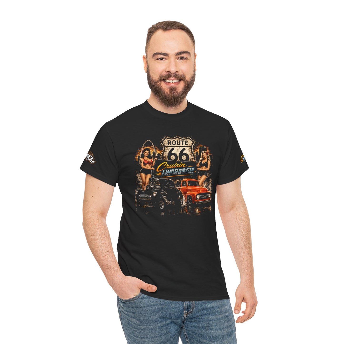 Route 66 Classic Truck T-Shirt — Retro Cruiser & Pinup Garage Tee