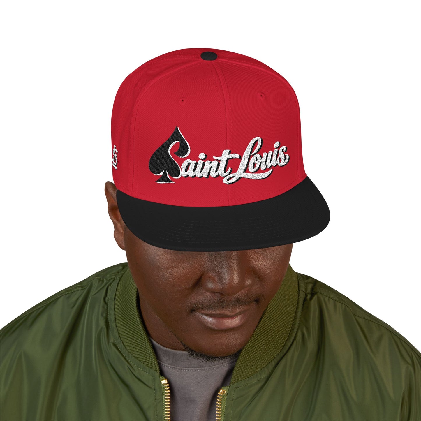 Embroidered 'Saint Louis' Snapback Hat