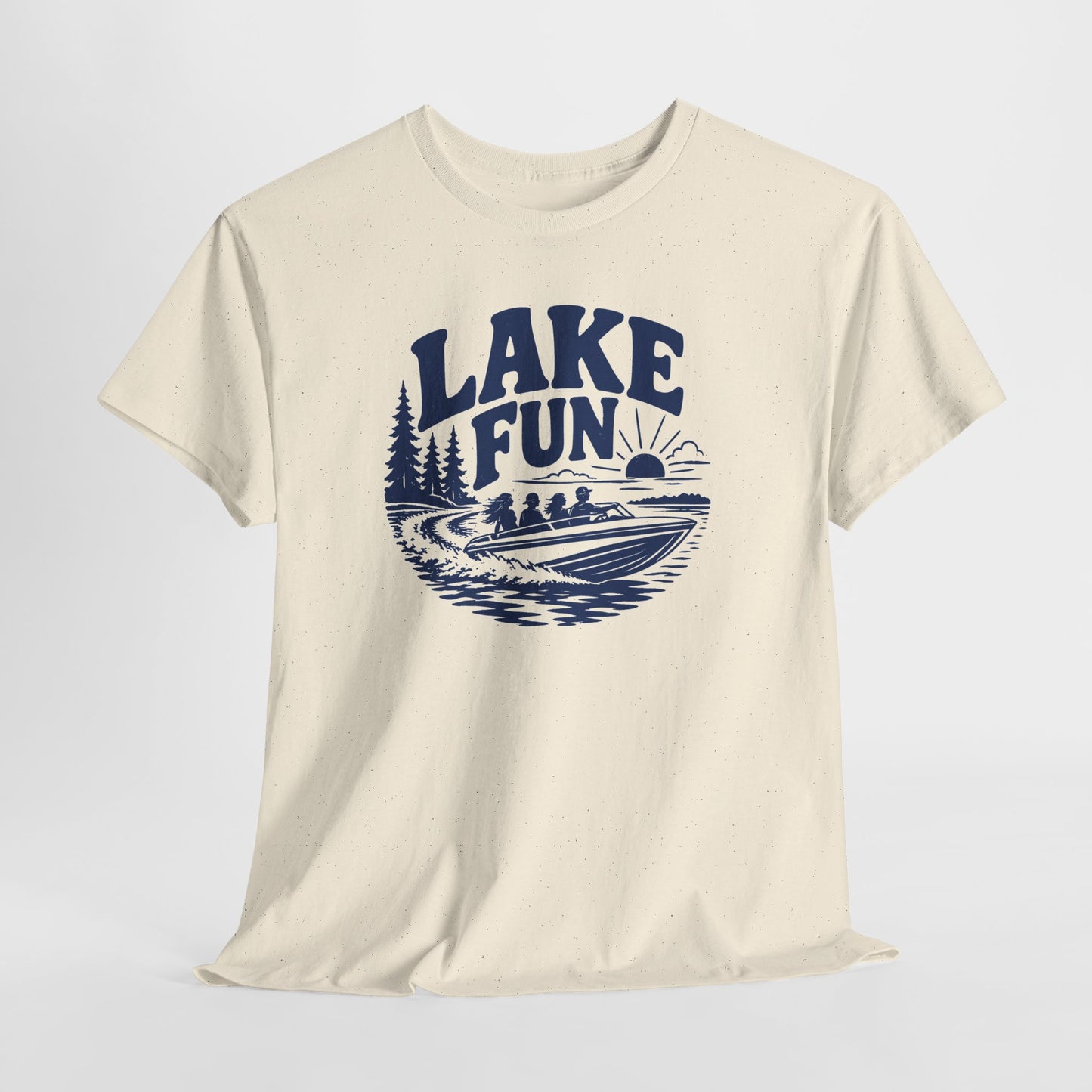 Lake Fun Boat T-Shirt — Vintage Lakeside Summer Tee