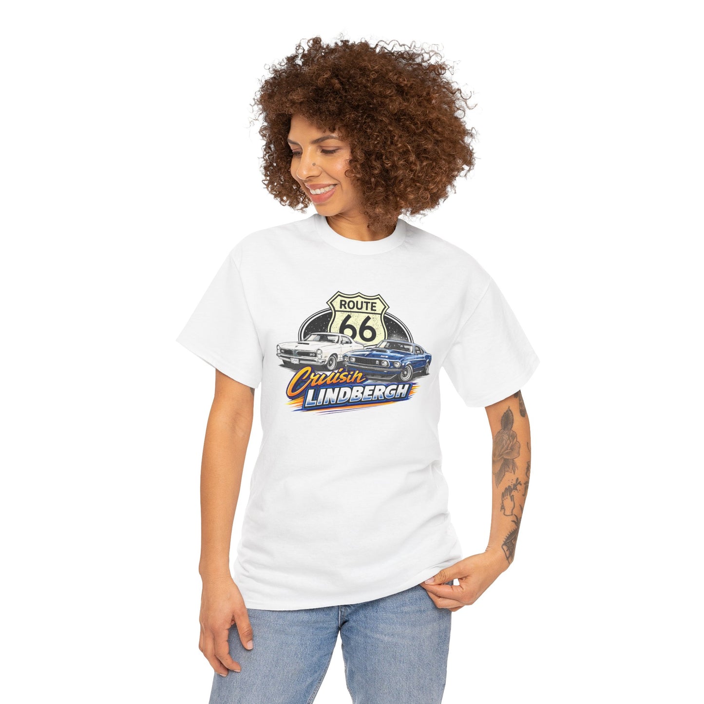 Route 66 Cruiser Tee — Classic Car "Cruising Lindbergh" T-Shirt