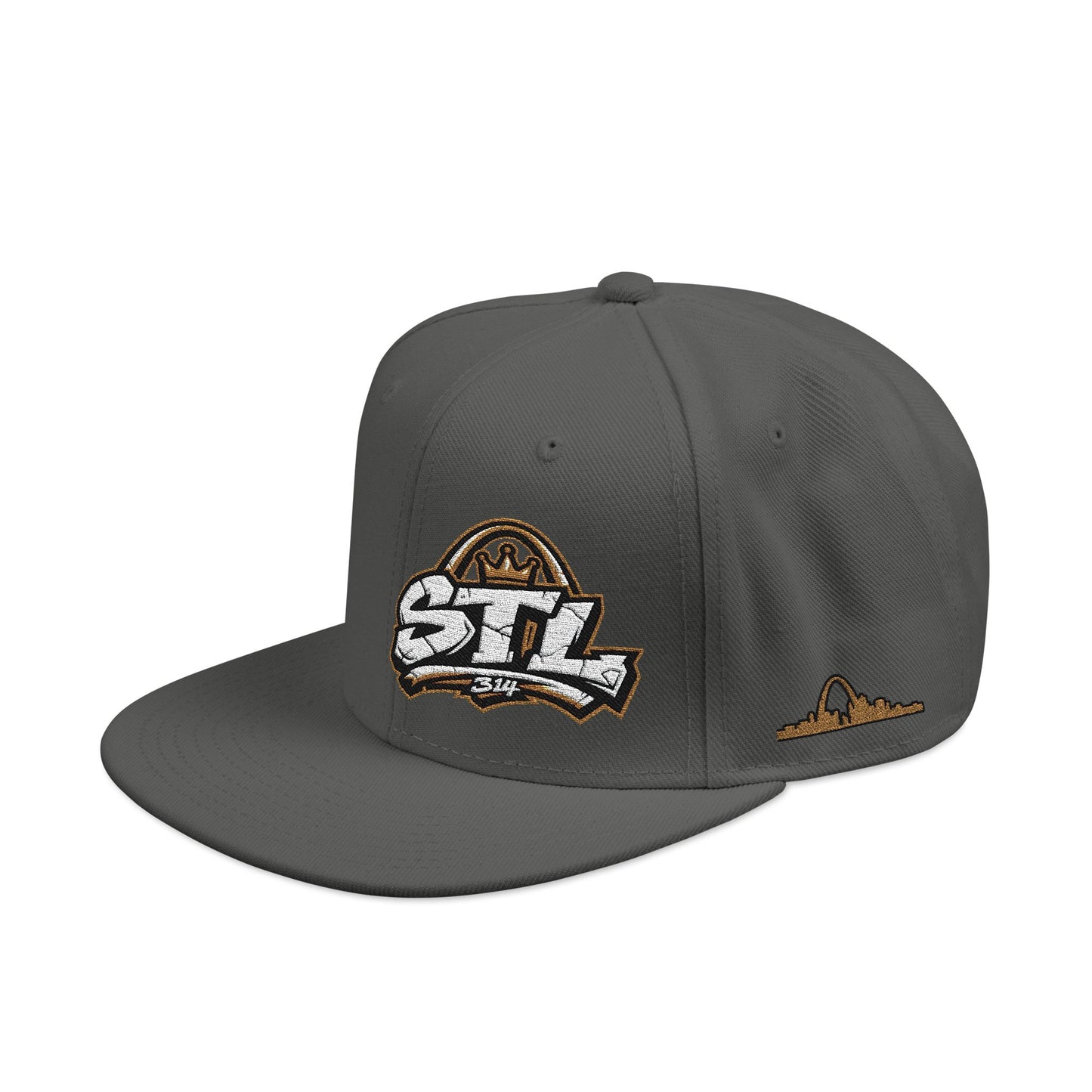 STL Embroidered Snapback Hat — St. Louis Retro Logo Cap
