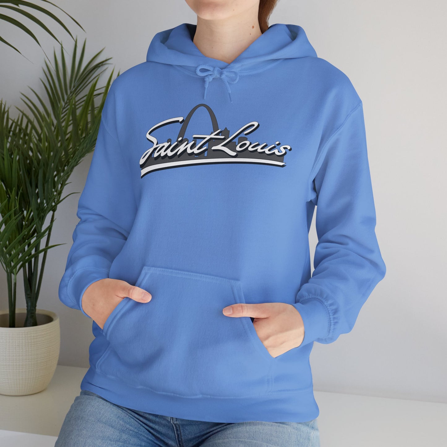 Saint Louis Graphic Hooded Sweatshirt Printify