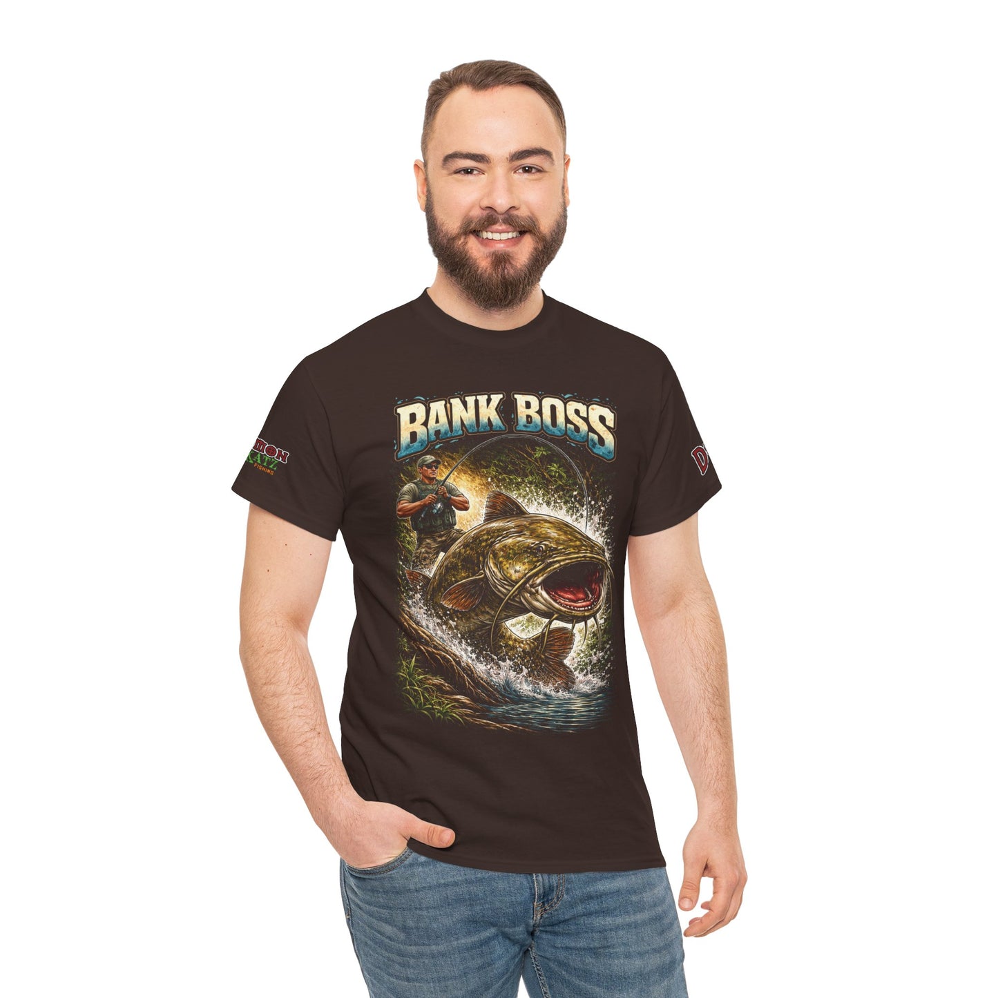 Bank Boss Fishing T‑Shirt — "Bank Boss" Graphic Tee for Anglers