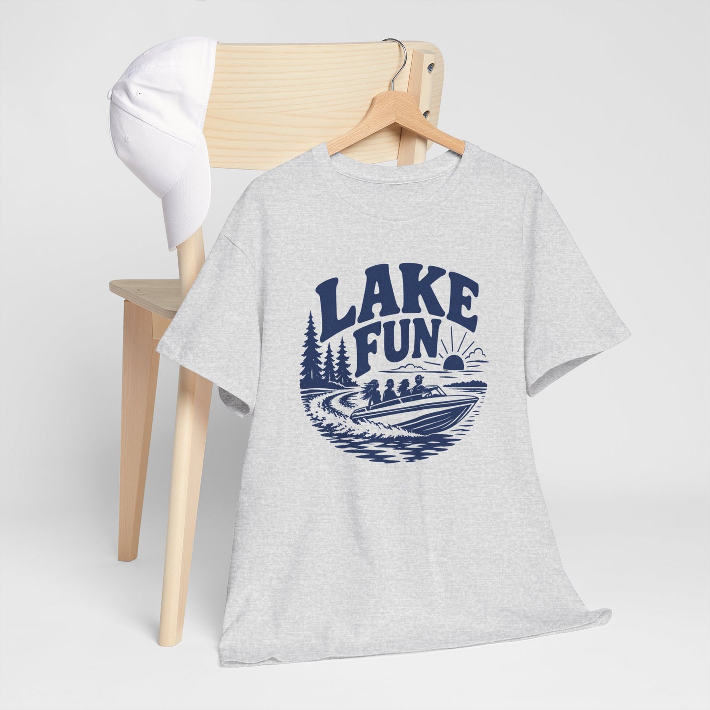 Lake Fun Boat T-Shirt — Vintage Lakeside Summer Tee