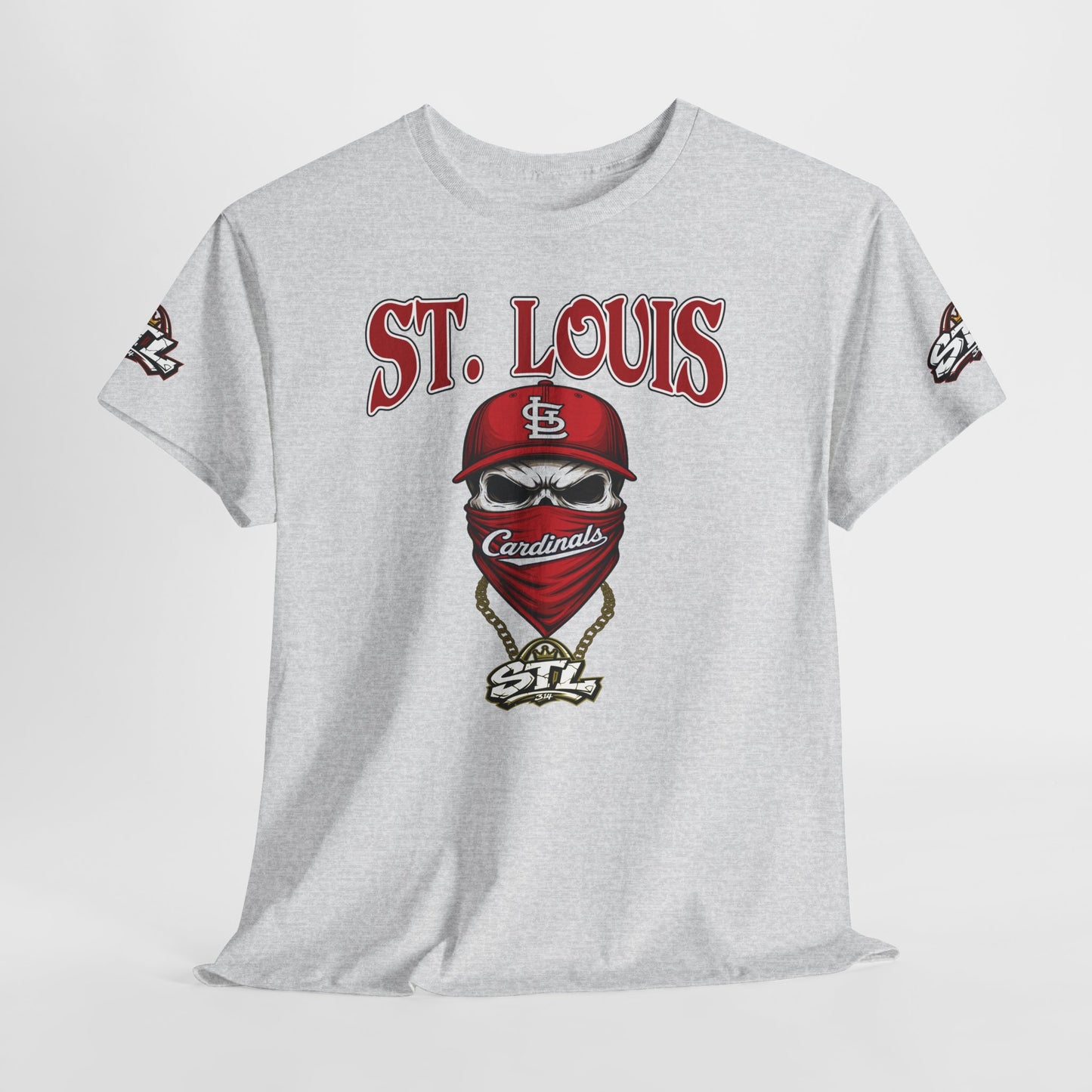 St. Louis Cardinals Masked Fan T-Shirt — STL Baseball Tee ⚠️ Contains AI-generated models