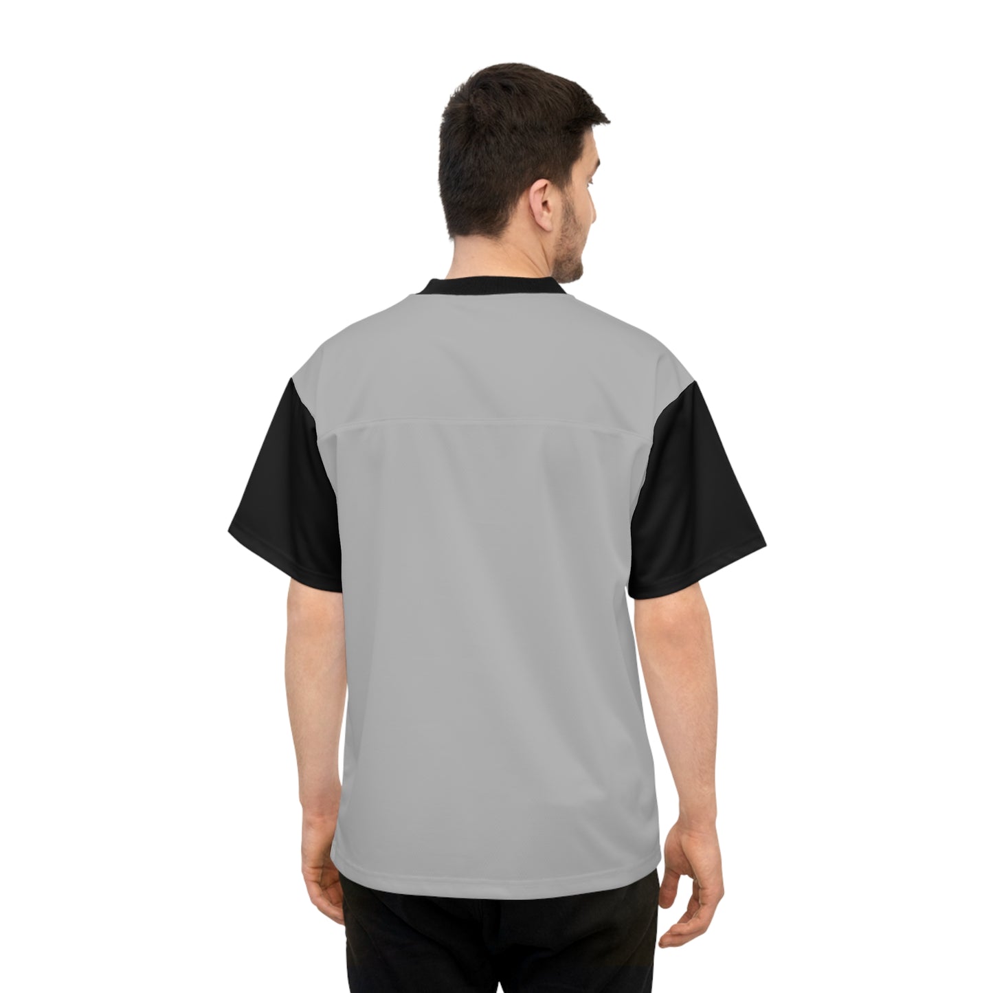 South Side Unisex Football Jersey (AOP) Grey & Black