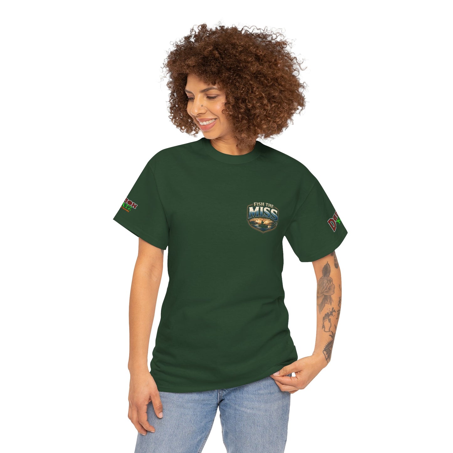 Fishing T‑Shirt - "Fish the Miss" Bass Fishing Graphic Tee (Front & Back Print)