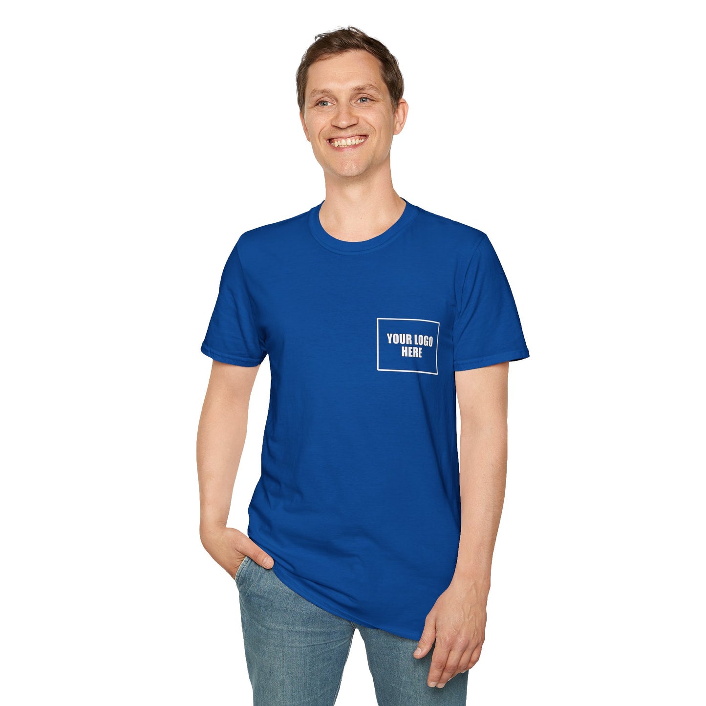 Custom Front Pocket Logo Work T-Shirt