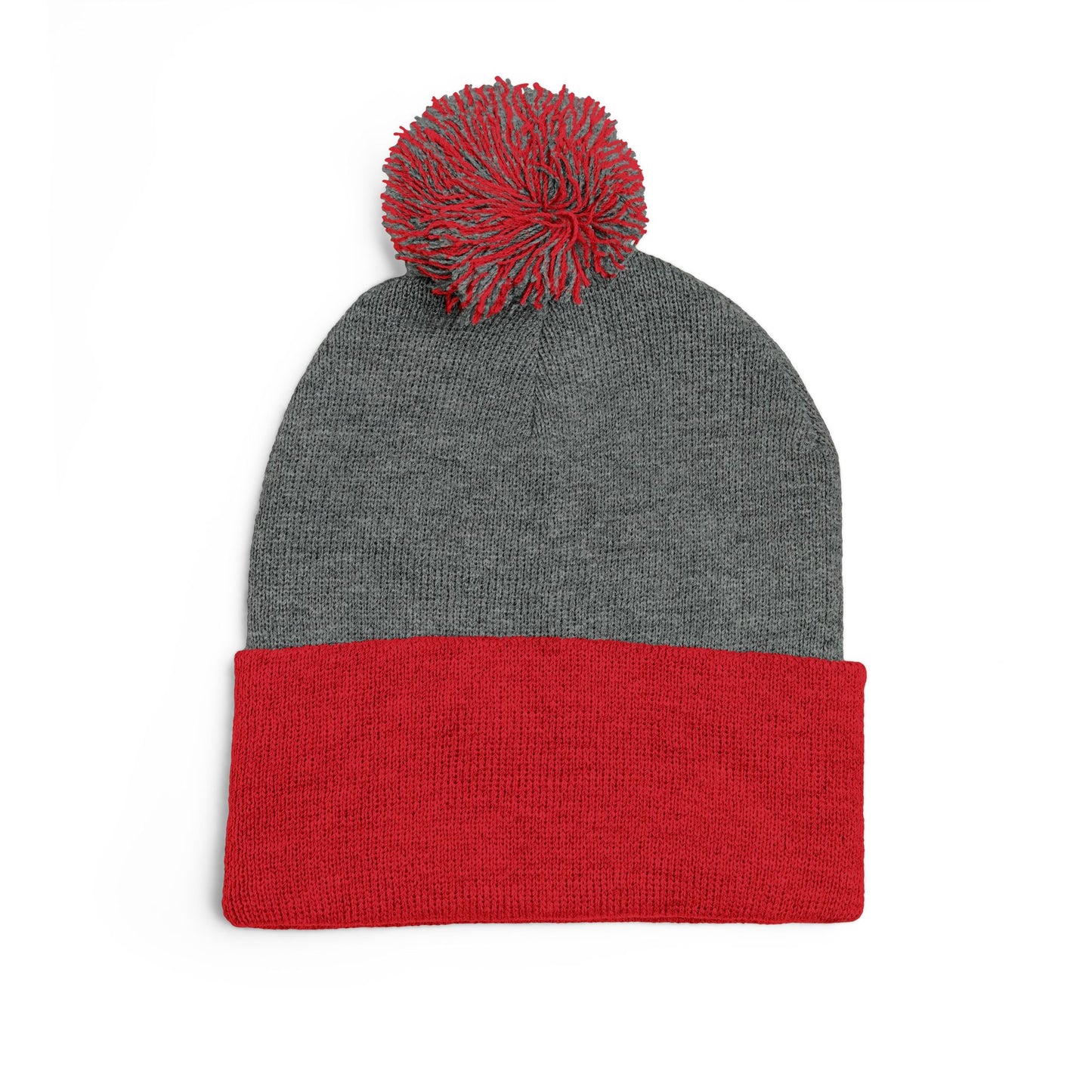 St. Louis Pom Pom Knit Cap — Embroidered Cuffed Beanie