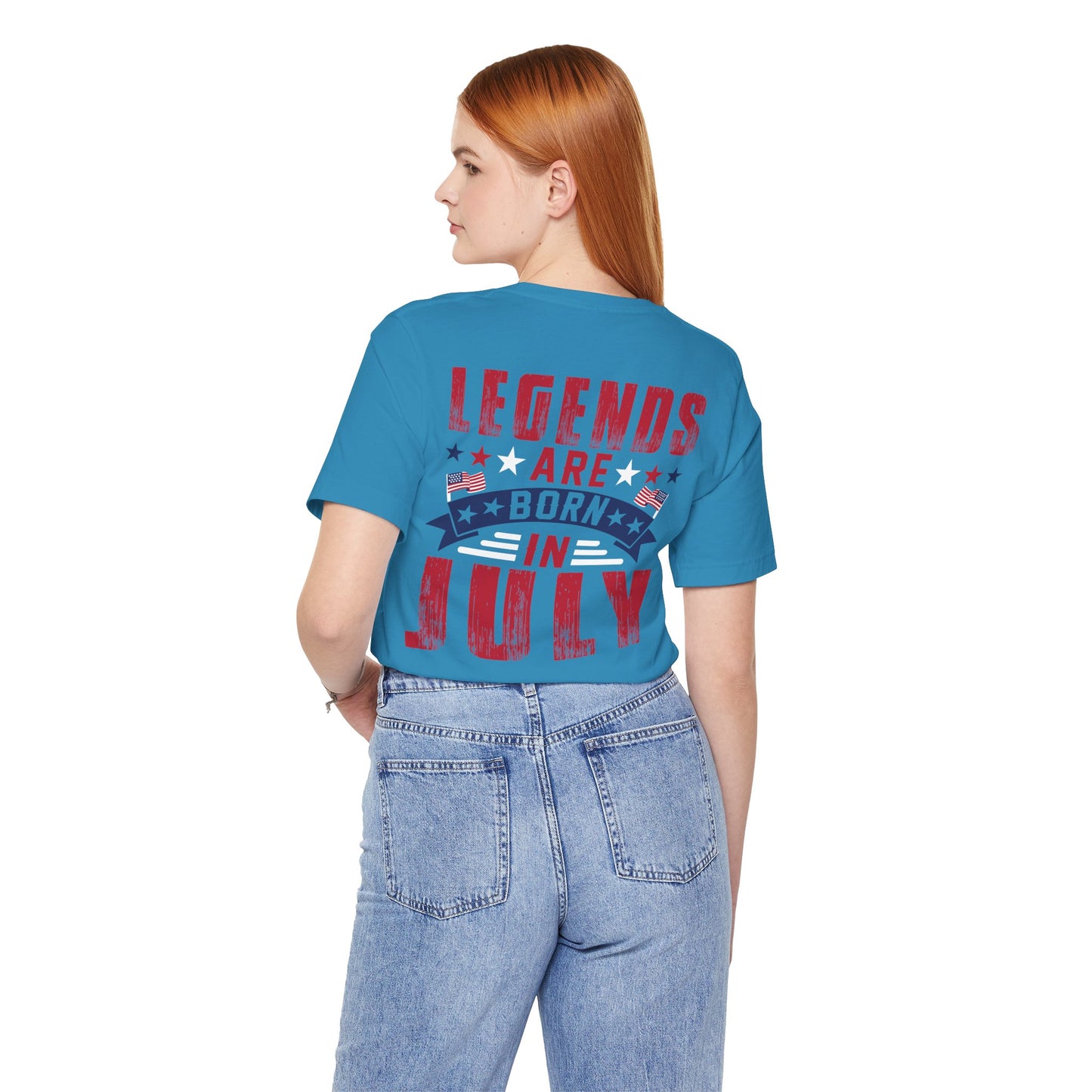 Legends Are Born in July Unisex Jersey Short Sleeve Tee Printify