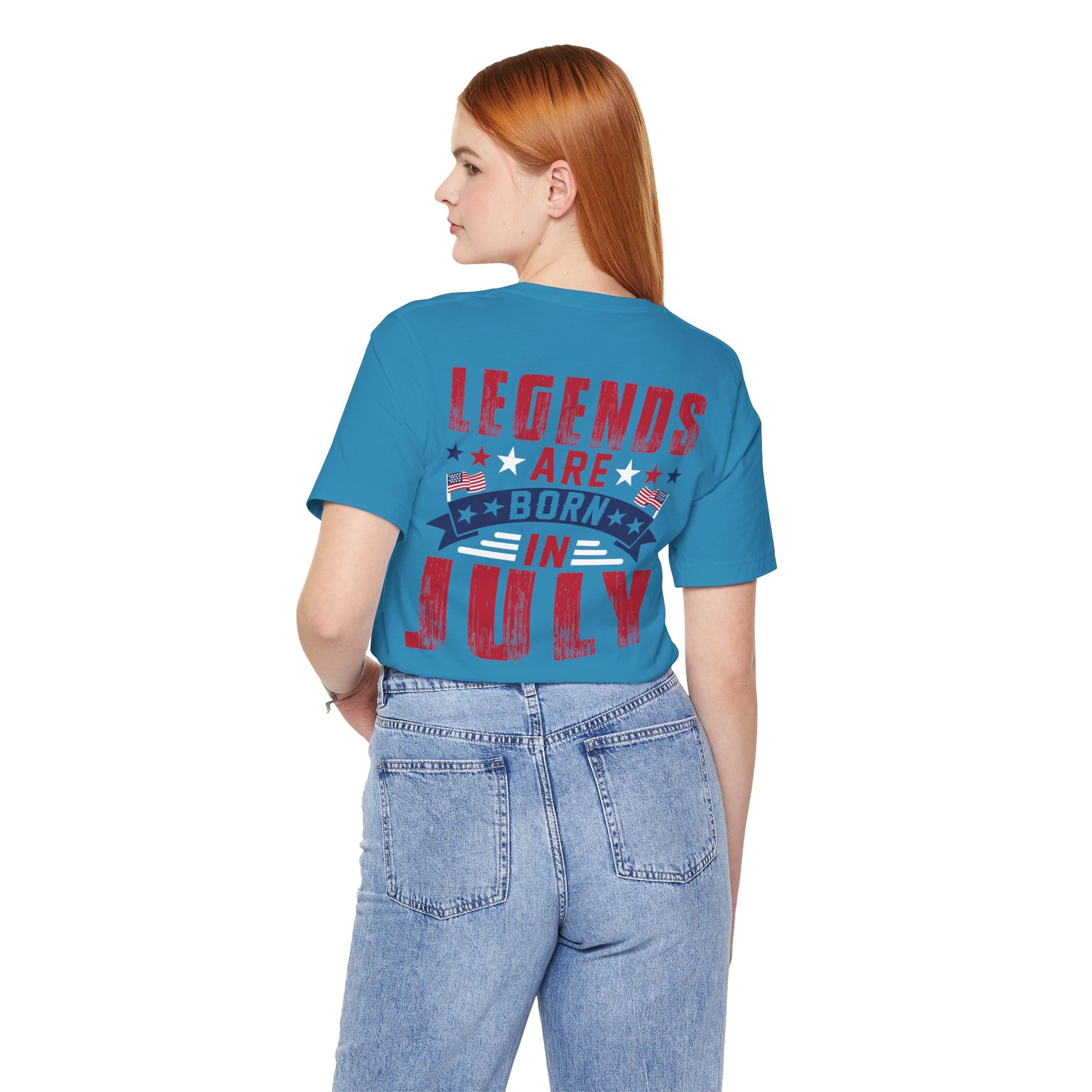 Legends Are Born in July Unisex Jersey Short Sleeve Tee Printify