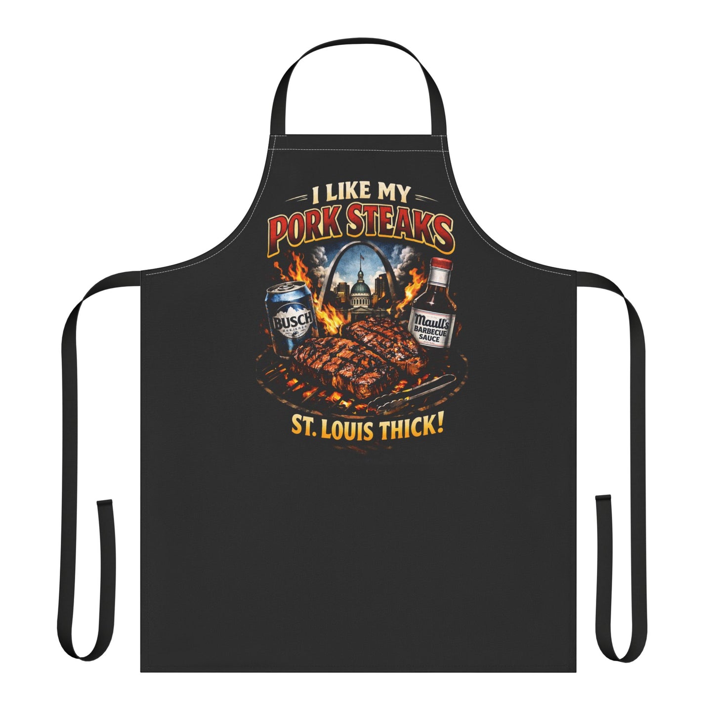 St. Louis Pork Steaks BBQ Apron — "I Like My Pork Steaks" Grilling Apron