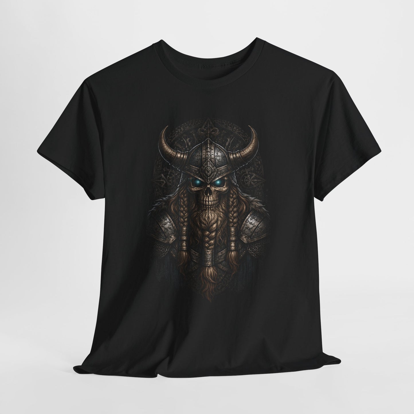 Viking Skull Warrior Tee — Norse Helmet Skull Graphic T-Shirt