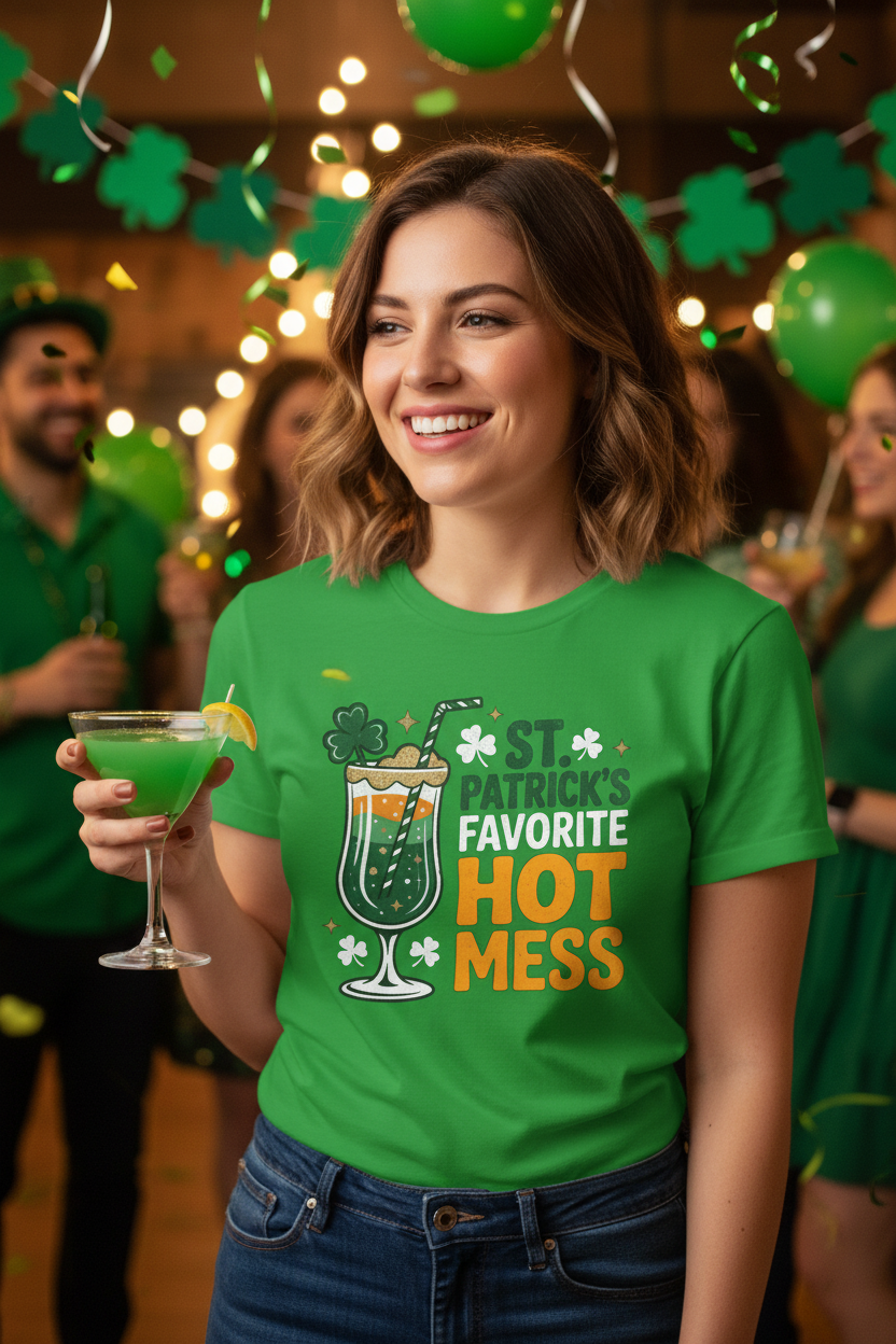 St. Patrick's Day "Favorite Hot Mess" T-Shirt
