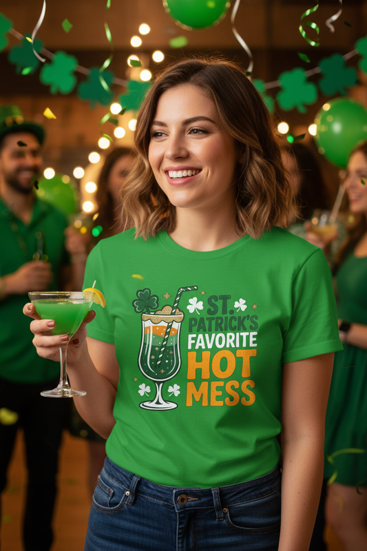 St. Patrick's Day "Favorite Hot Mess" T-Shirt
