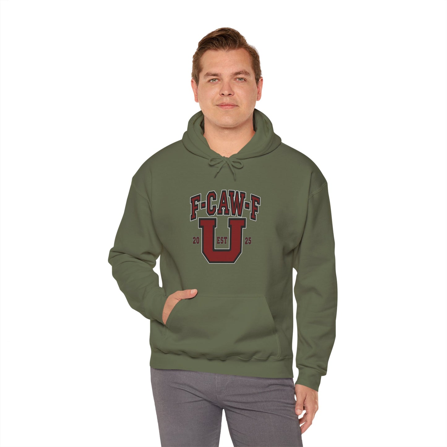 Unisex Heavy Blend™ Hooded Sweatshirt F-CAW-F U Front ChestDesign Printify