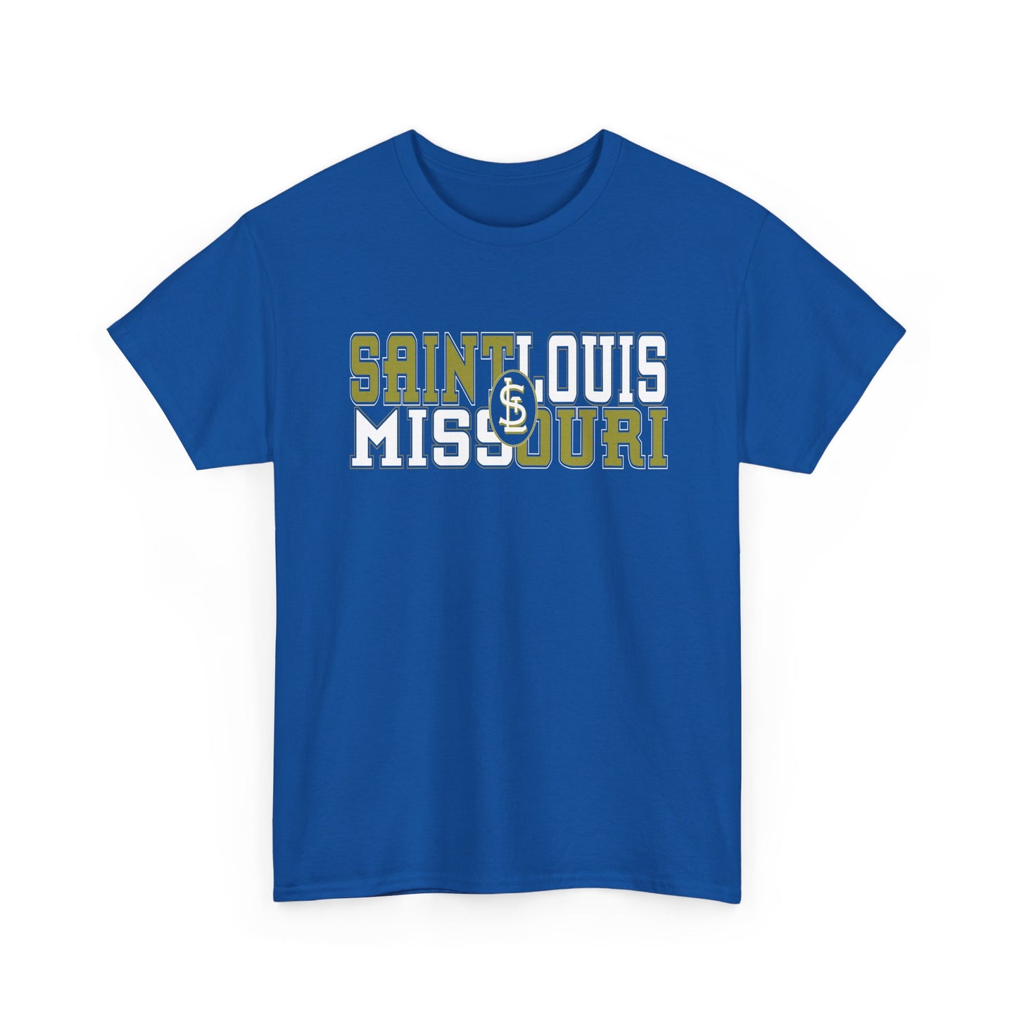 St Louis Missouri Gold & White Unisex Tee