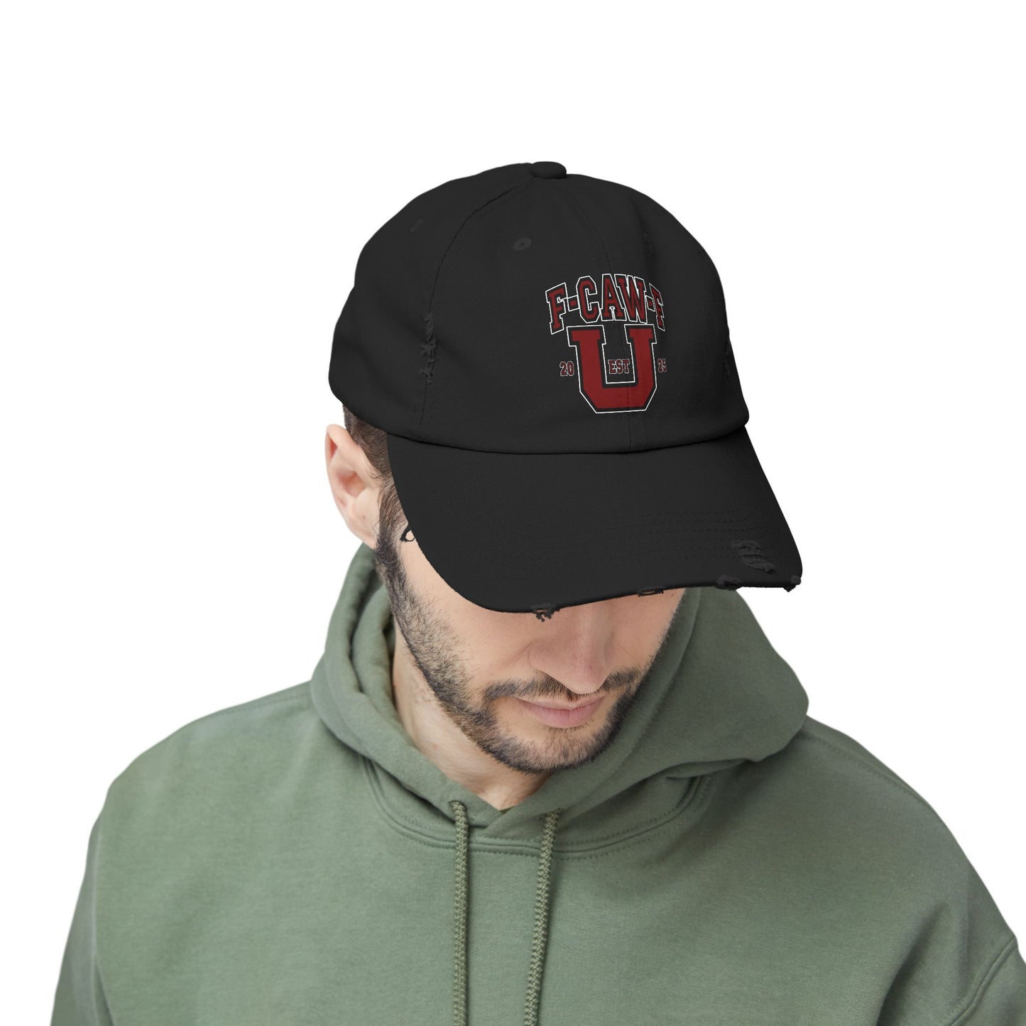 F-CAW-F U Distressed Cap