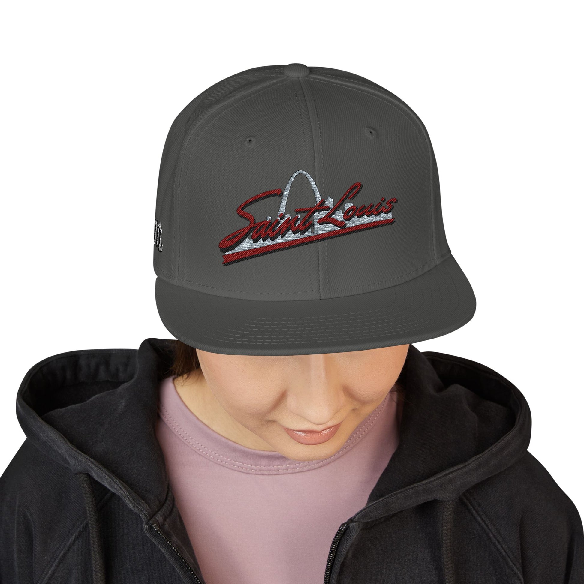 Embroidered Snapback-Full Front Saint Louis Logo Printify