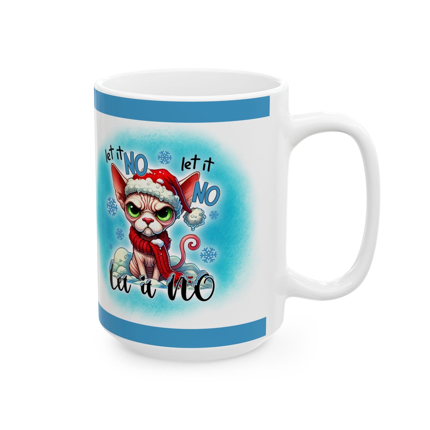 Ceramic Mug - Let it No Funny Cat Christmas Mug