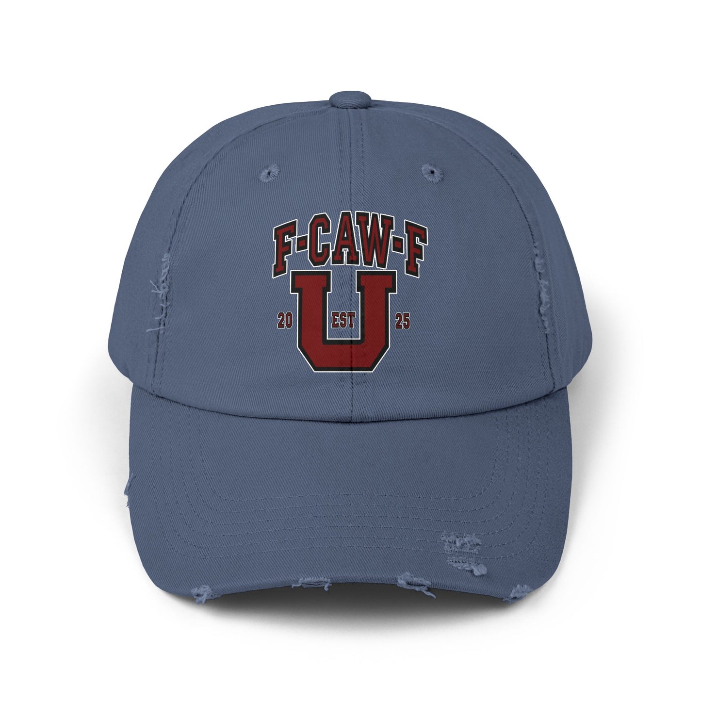 F-CAW-F U Distressed Cap