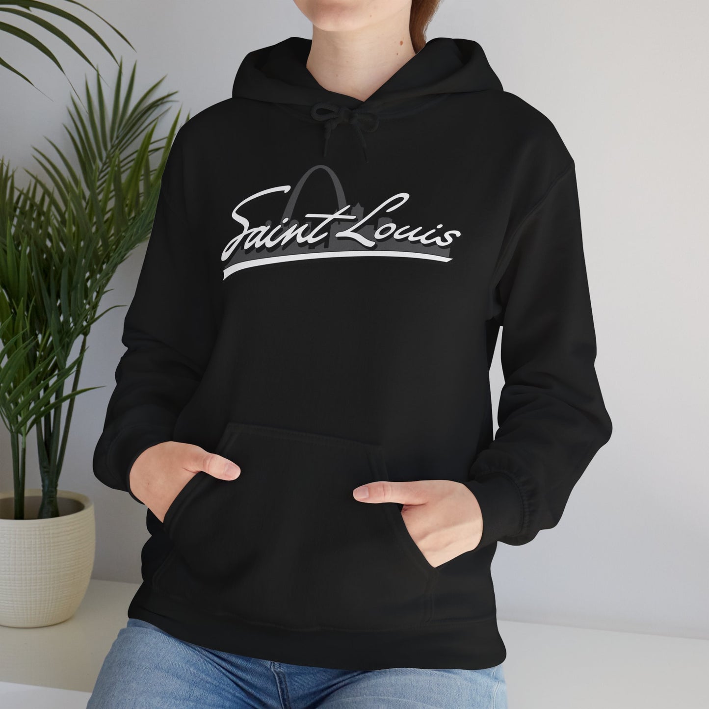 Saint Louis Graphic Hooded Sweatshirt Printify